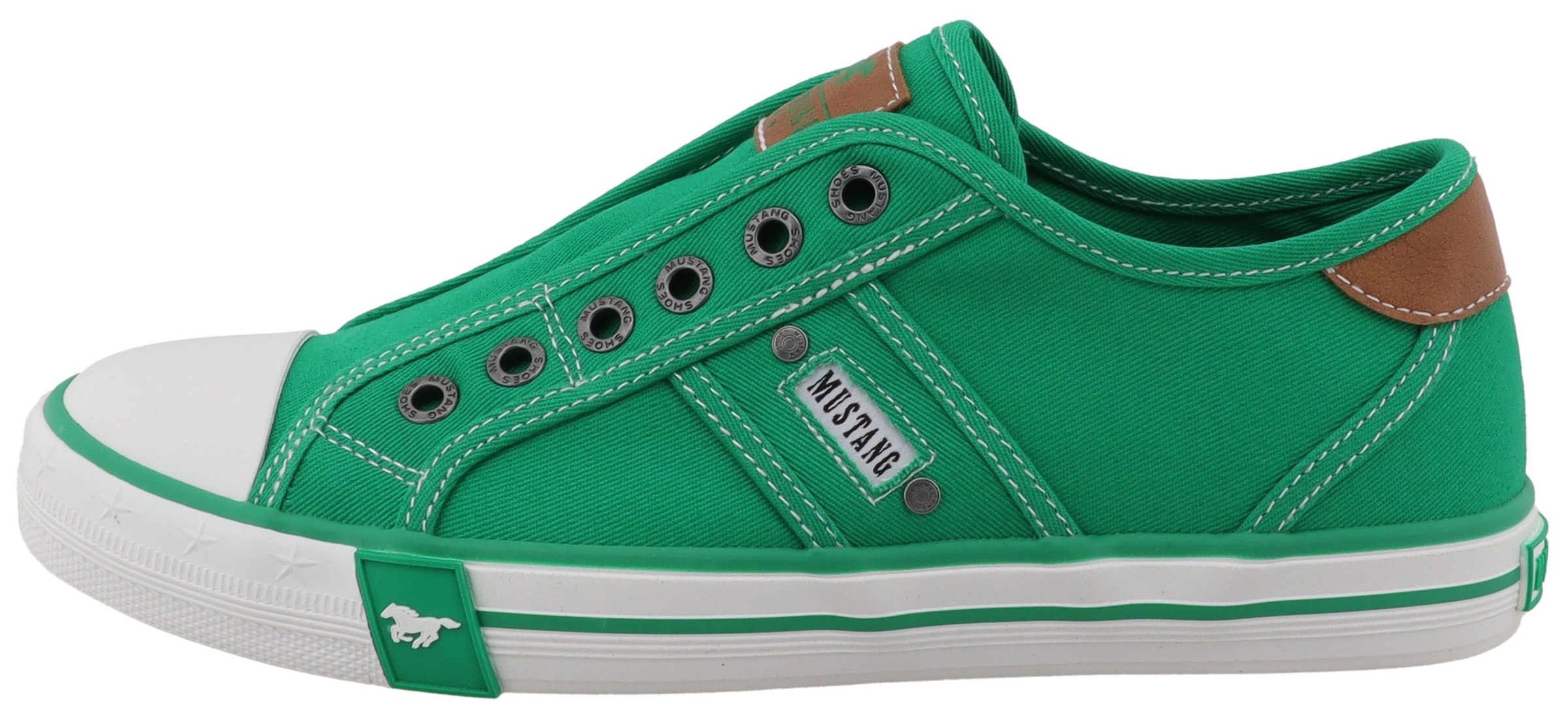 Mustang Shoes Slip-On Sneaker »Winona«  Slipper, Halbschuh mit modischen Kontrastnähten