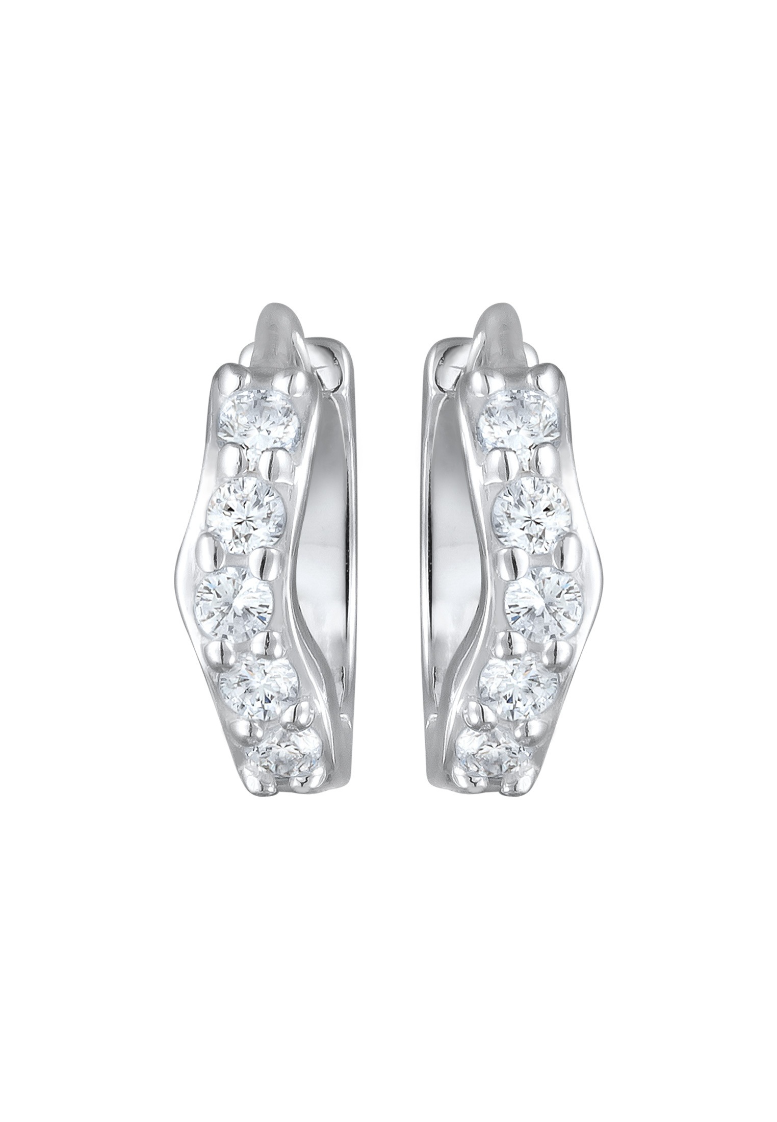 Elli DIAMONDS Paar Creolen »Ohrringe Creolen Lab Grown Diamanten (0.07 ct) 925 Silber«