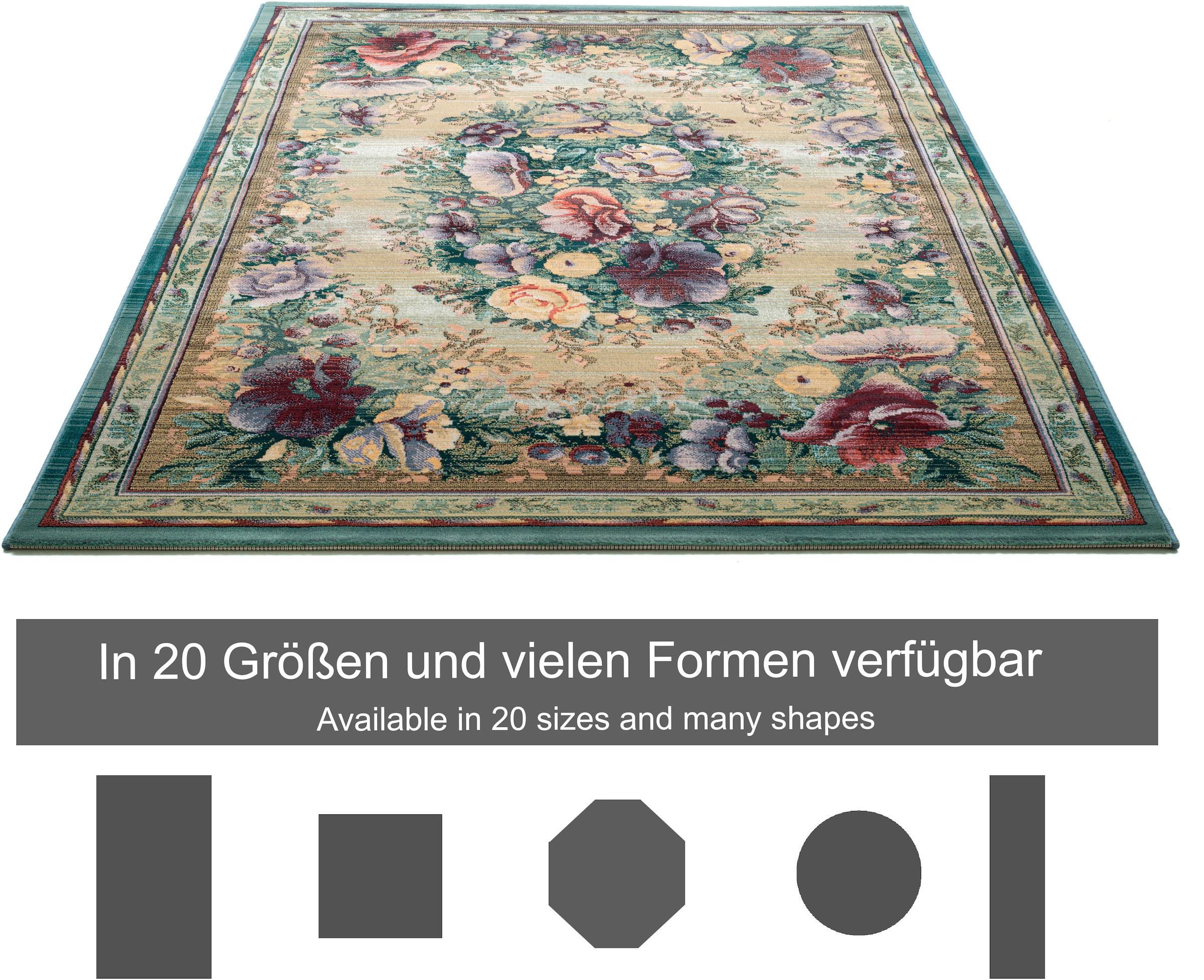 THEKO Teppich »Gabiro 72«, rechteckig, 10 mm Höhe, Orient-Optik, Vintage Design, ideal im Wohnzimmer & Schlafzimmer