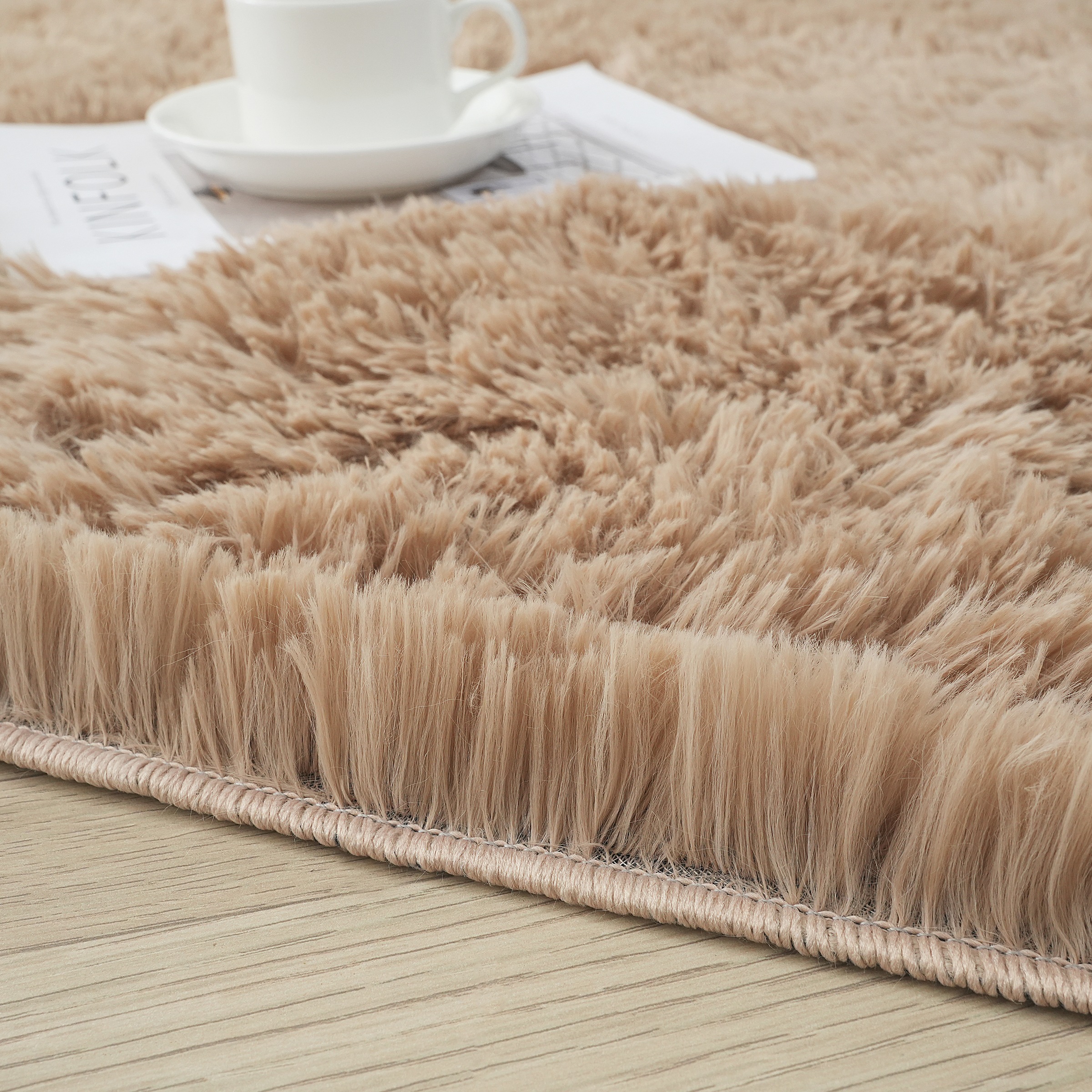 my home Hochflor-Teppich »Leava, besonders weich und kuschelig, leichter Glanz«, rechteckig, 37 mm Höhe, uni, Mikrofaser Teppiche, Wohnzimmer, Schlafzimmer, Esszimmer