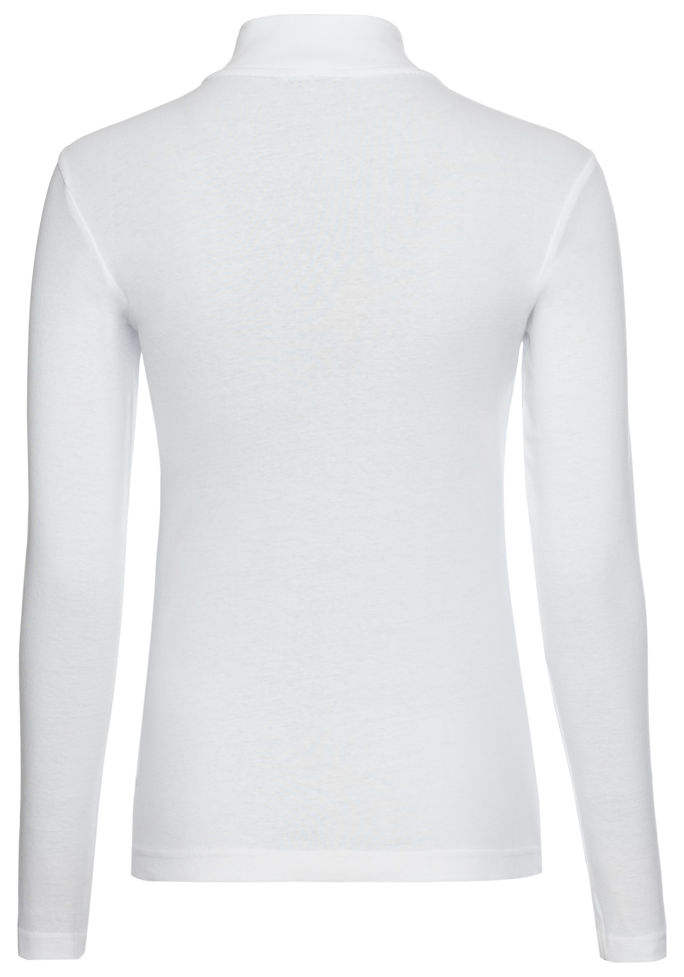 DELMAO Langarmshirt, mit Troyer-Kragen