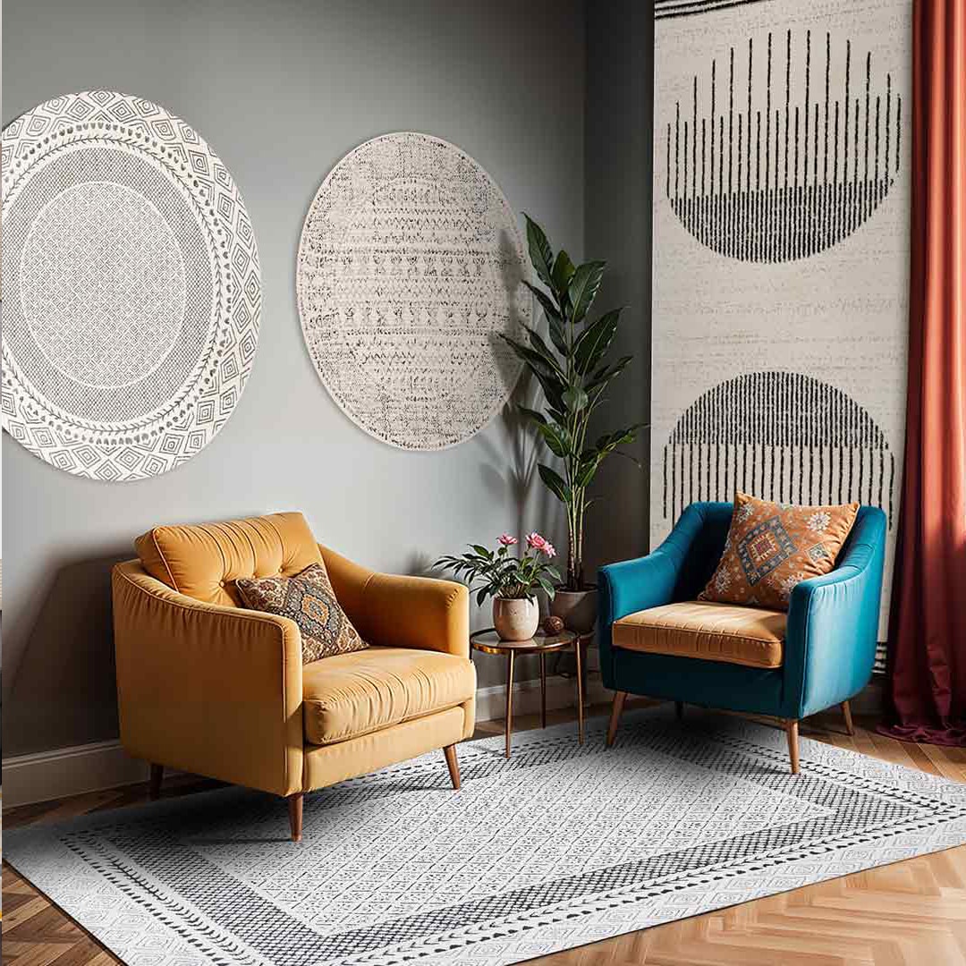 Livabliss Teppich »IPOH«, rechteckig, 11 mm Höhe, Skandinavischer Teppich, Kurzflor Boho-Wohnzimmerteppich, Läufer
