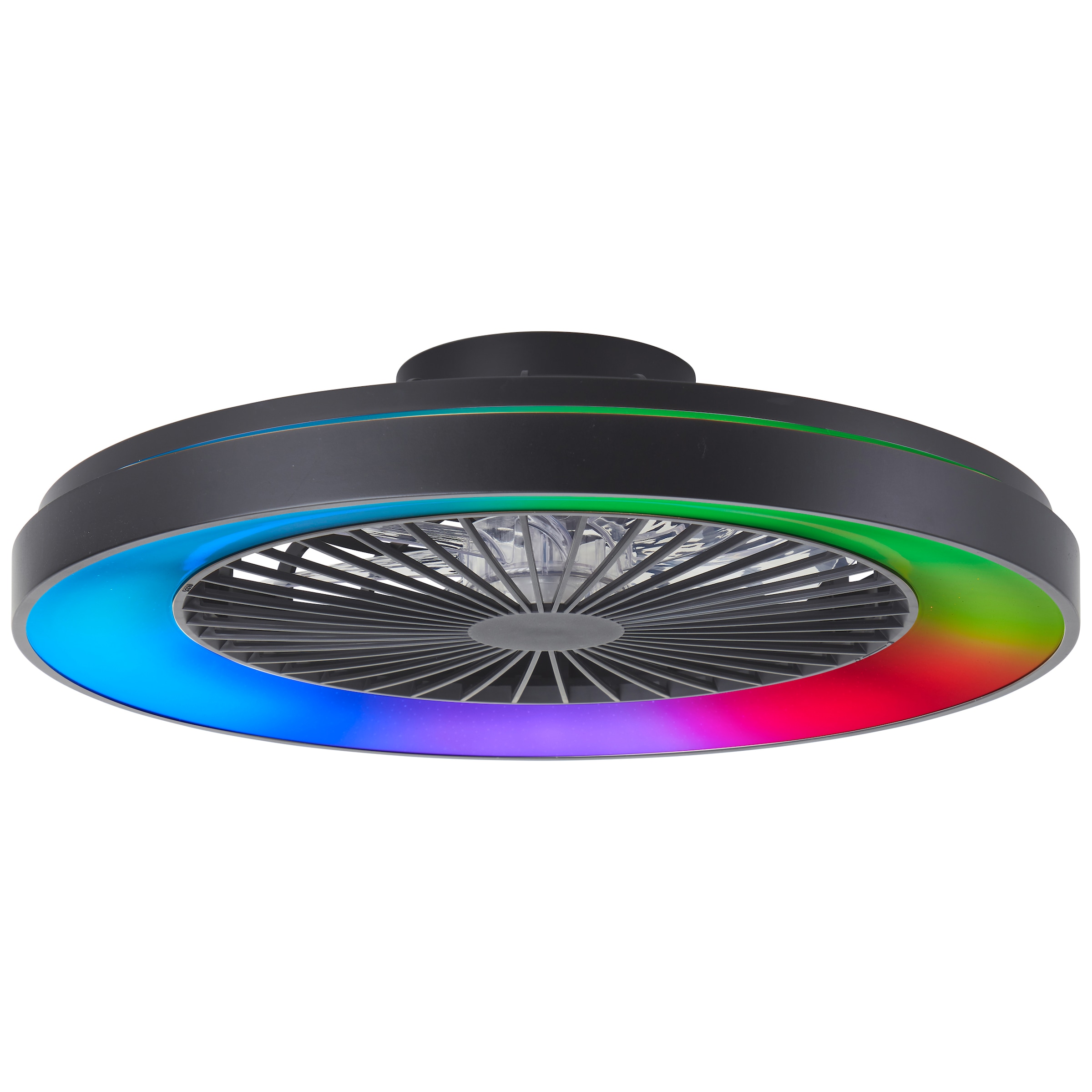 Brilliant LED Deckenleuchte »Mazzaro« LED-Modul 1 Stk. RGB | warmweiß - kaltweiß LED Ventilator, 58 cm, digitales RGB, 6800 lm, CCT, dimmbar