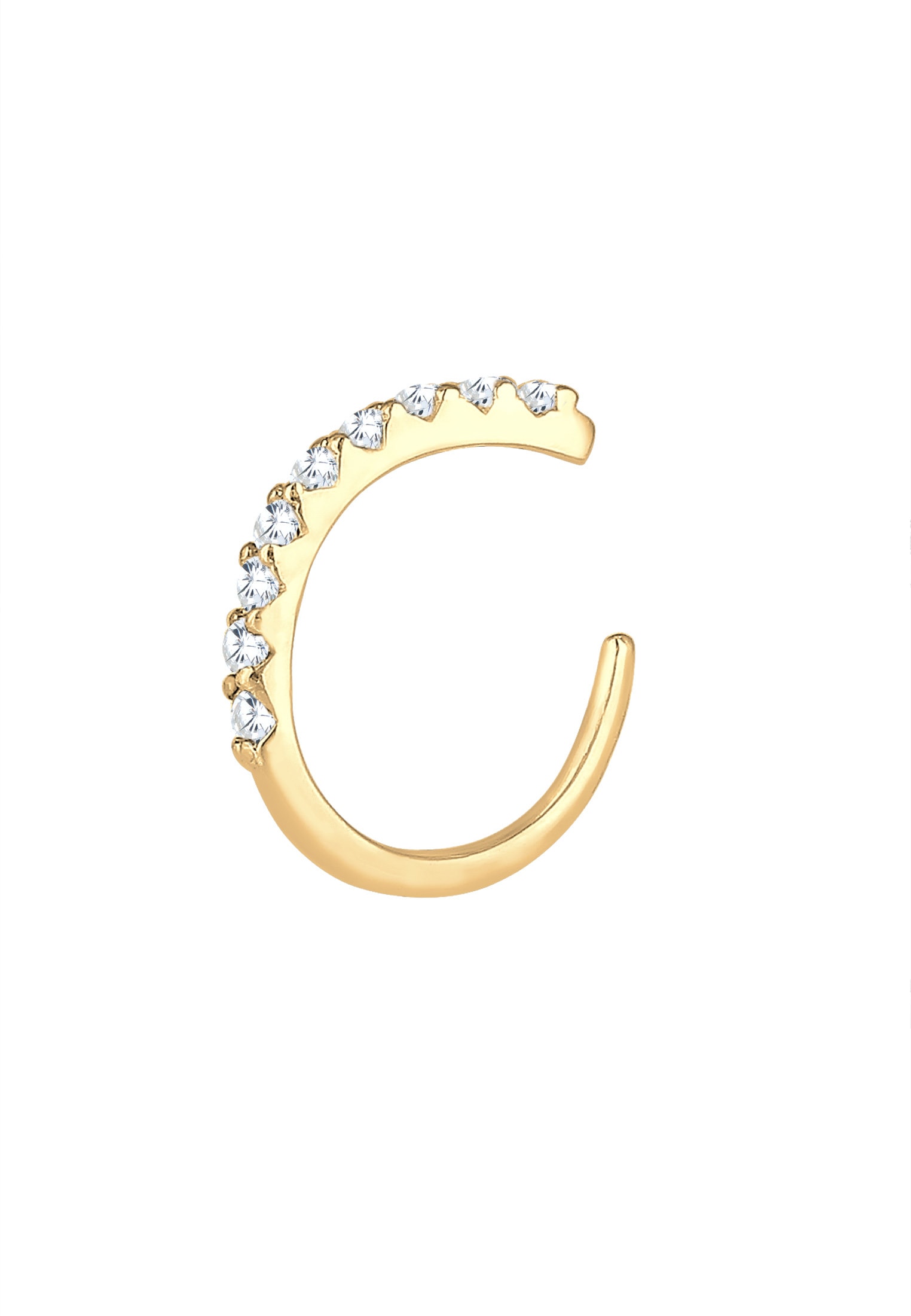 Elli Ohrklemme »Ohrringe Earcuff Zirkona Kristalle Trend Single 925 Silber«