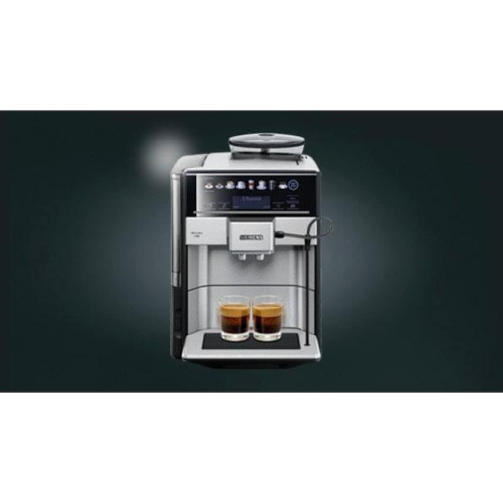 SIEMENS Kaffeevollautomat »EQ6 plus s700 TE657503DE, Doppeltassenfunktion, Keramikmahlwerk«, viele Kaffeespezialitäten, automatische Dampfreinigung, edelstahl