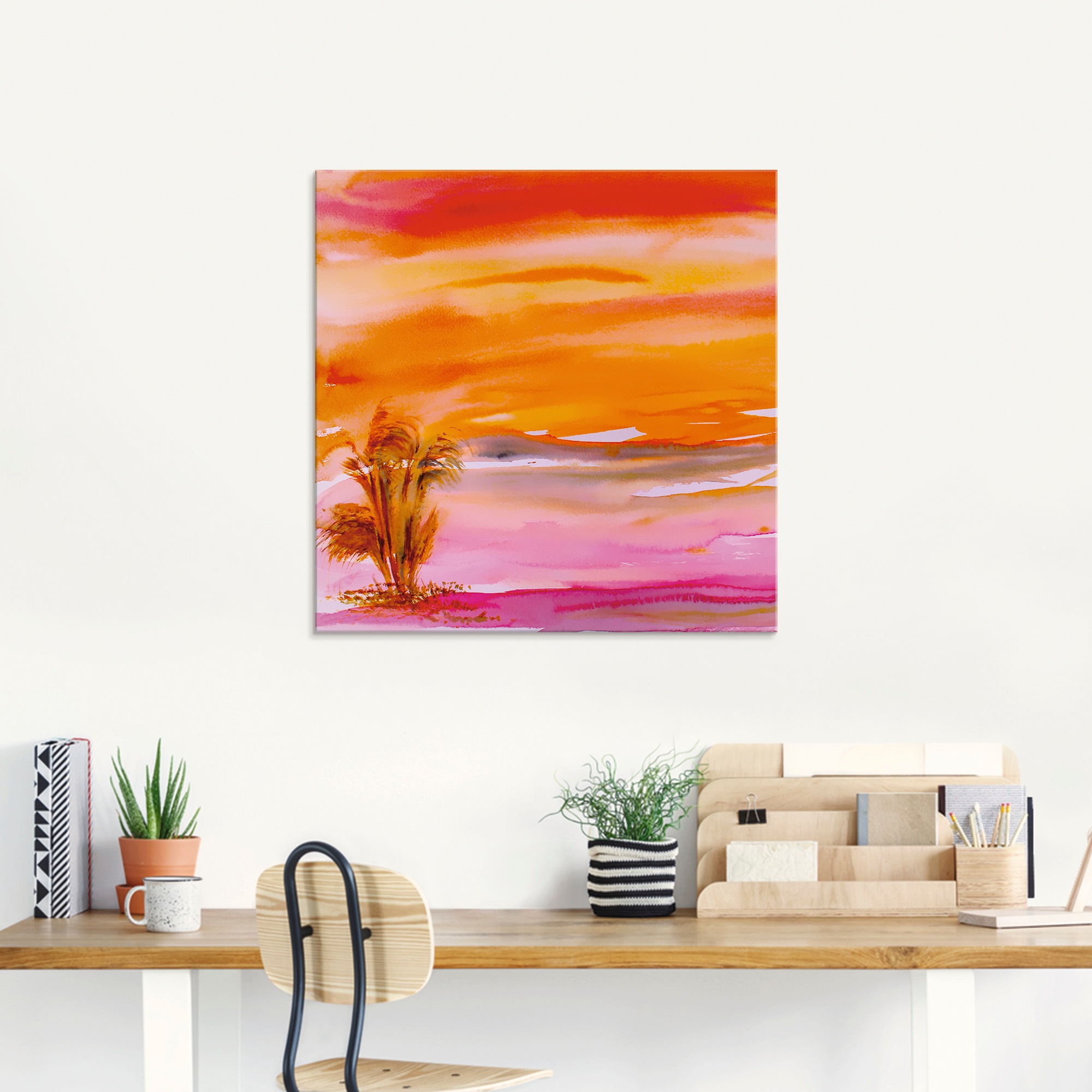 Artland Glasbild »Abendsonne«, Sonnenaufgang & -untergang, (1 St.), in verschiedenen Größen