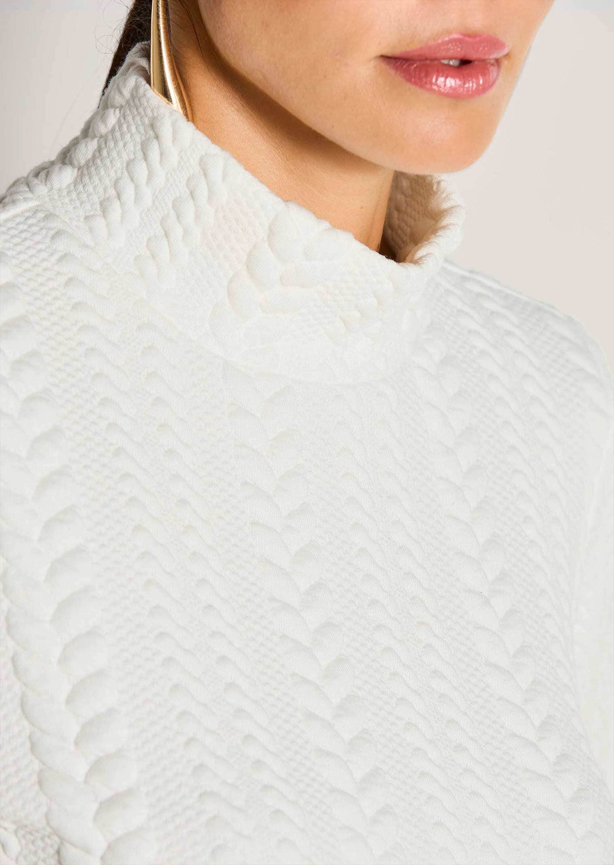 MADELEINE Langarmshirt »Zopfstruktur Sweatshirt mit Stehkragen«
