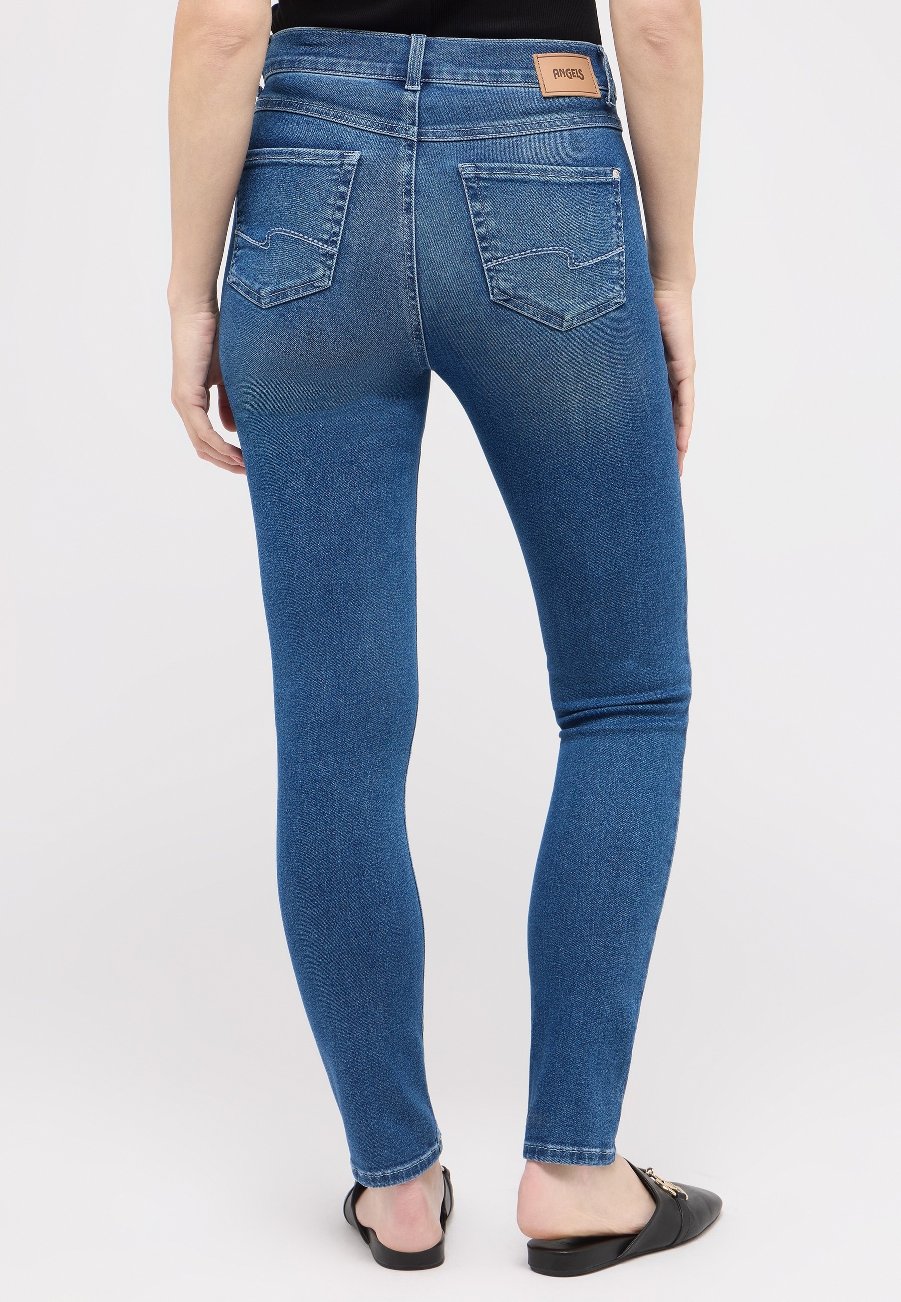 ANGELS Slim-fit-Jeans »SKINNY« aus Baumwollmischung, mit Gürtelschlaufen