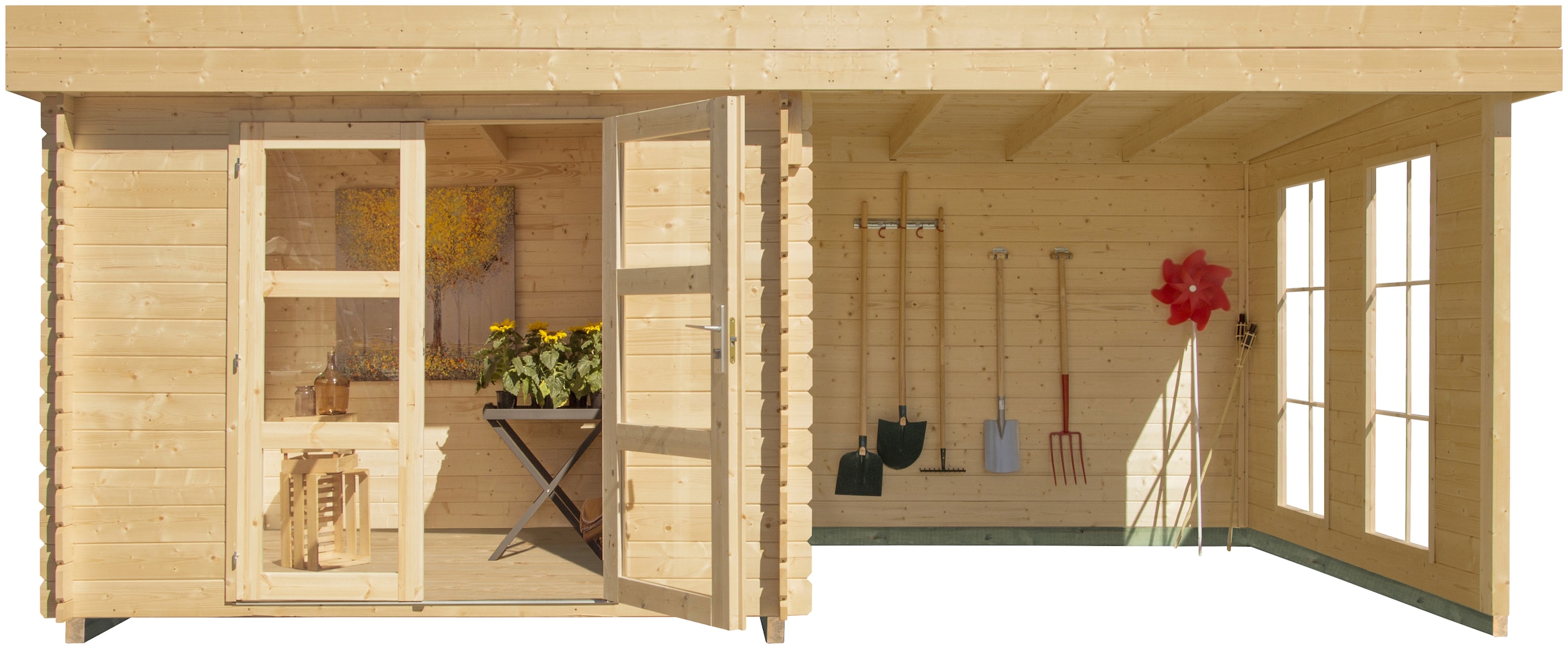 Kiehn-Holz Gartenhaus »Acrux 2«, (Set, Acrux 2), inkl. Fussboden im Haus