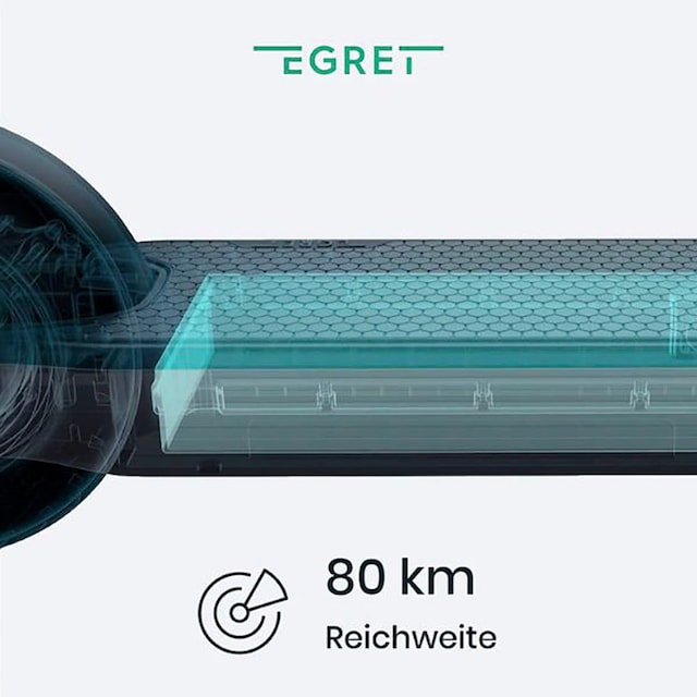 Egret E-Scooter »Egret Pro«, 20 km/h, bis zu 80 km Reichweite, mit  Straßenzulassung online bestellen