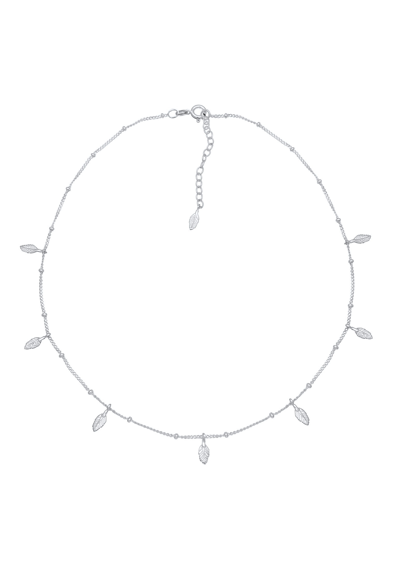 Elli Choker »Halskette Choker Kugelkette Federn Boho 925 Sterling Silber«