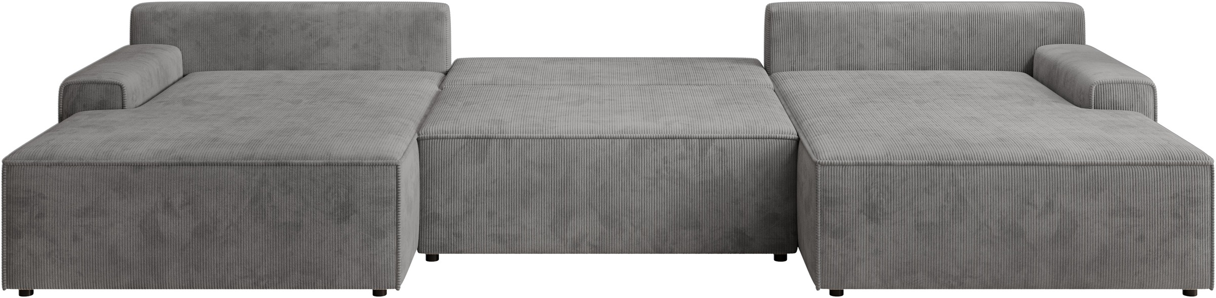 TRENDMANUFAKTUR Wohnlandschaft »Challenge, Schlafsofa mit Bettkasten, Couch in U-Form, Breite 333 cm«, XXL Sofa mit Bettkasten & Schlaffunktion, auch in trendigem Cordstoff