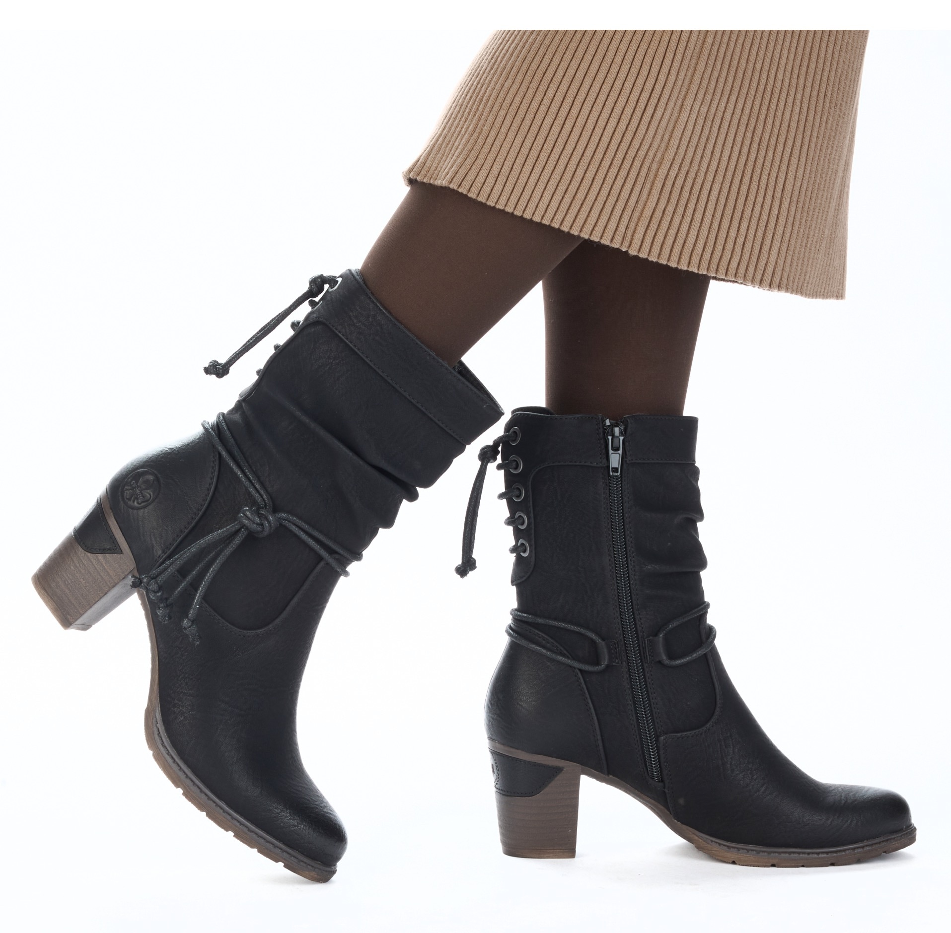 Rieker Cowboy Stiefelette, Westernstiefelette, Stiefelette mit Slouchy-Schaft