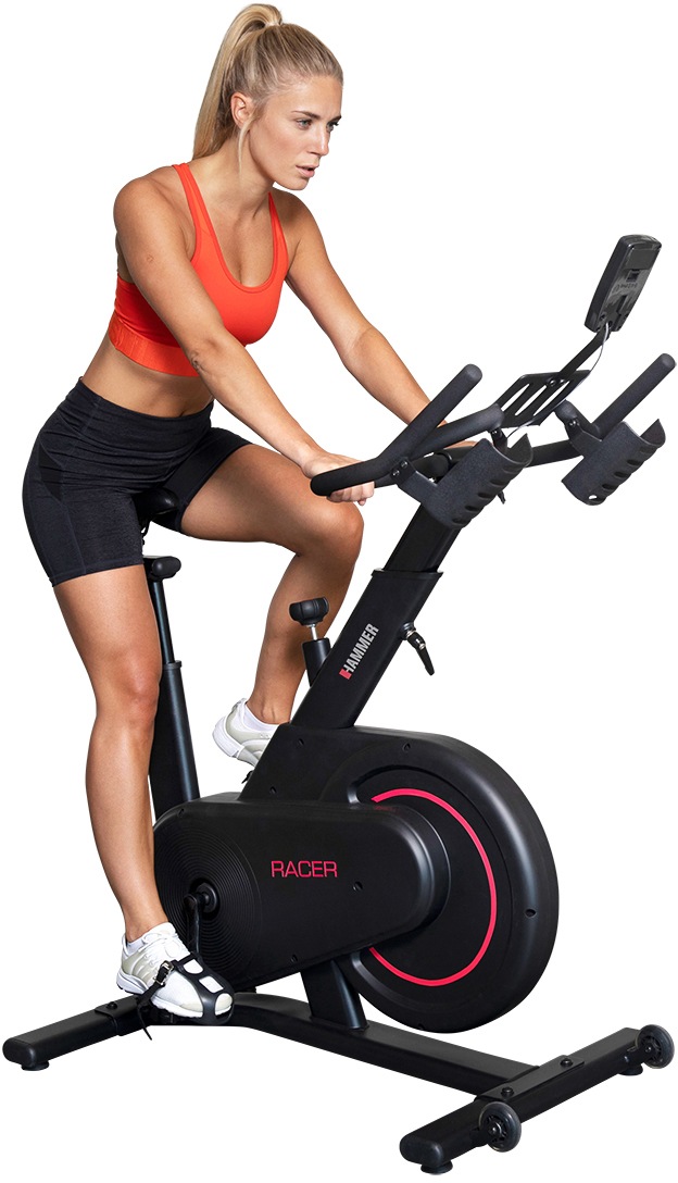 Hammer Speedbike »Racer«, Trainingscomputer mit LCD-Anzeige, Fitness-Apps per Smartphone/Tablet