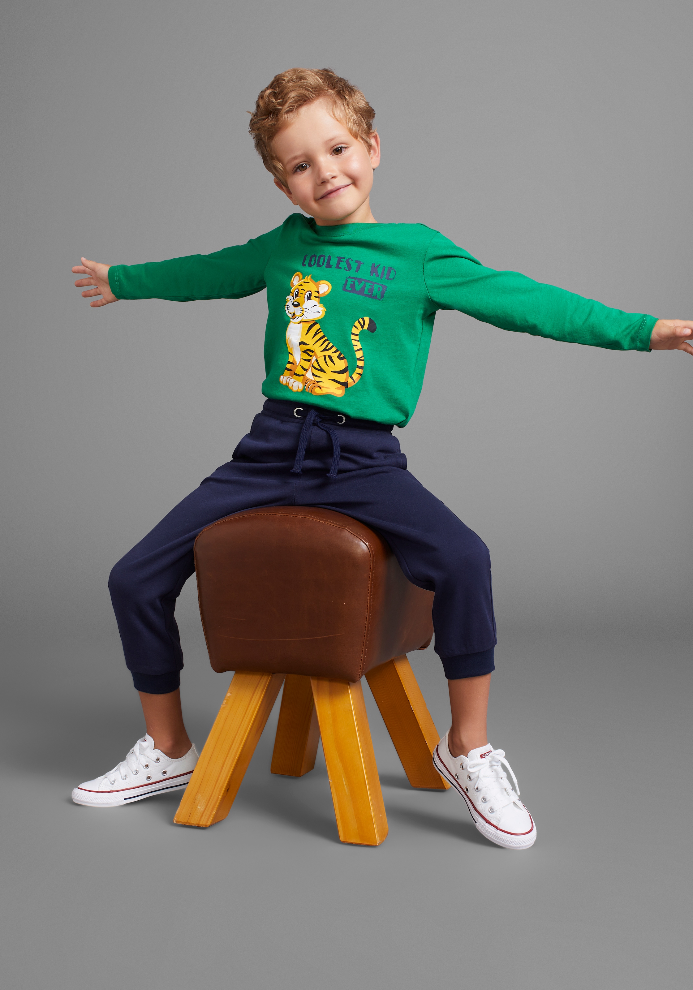 KIDSWORLD Shirt & Hose »2tlg. Set: Langarm-Shirt und Hose«, TIGER - Print