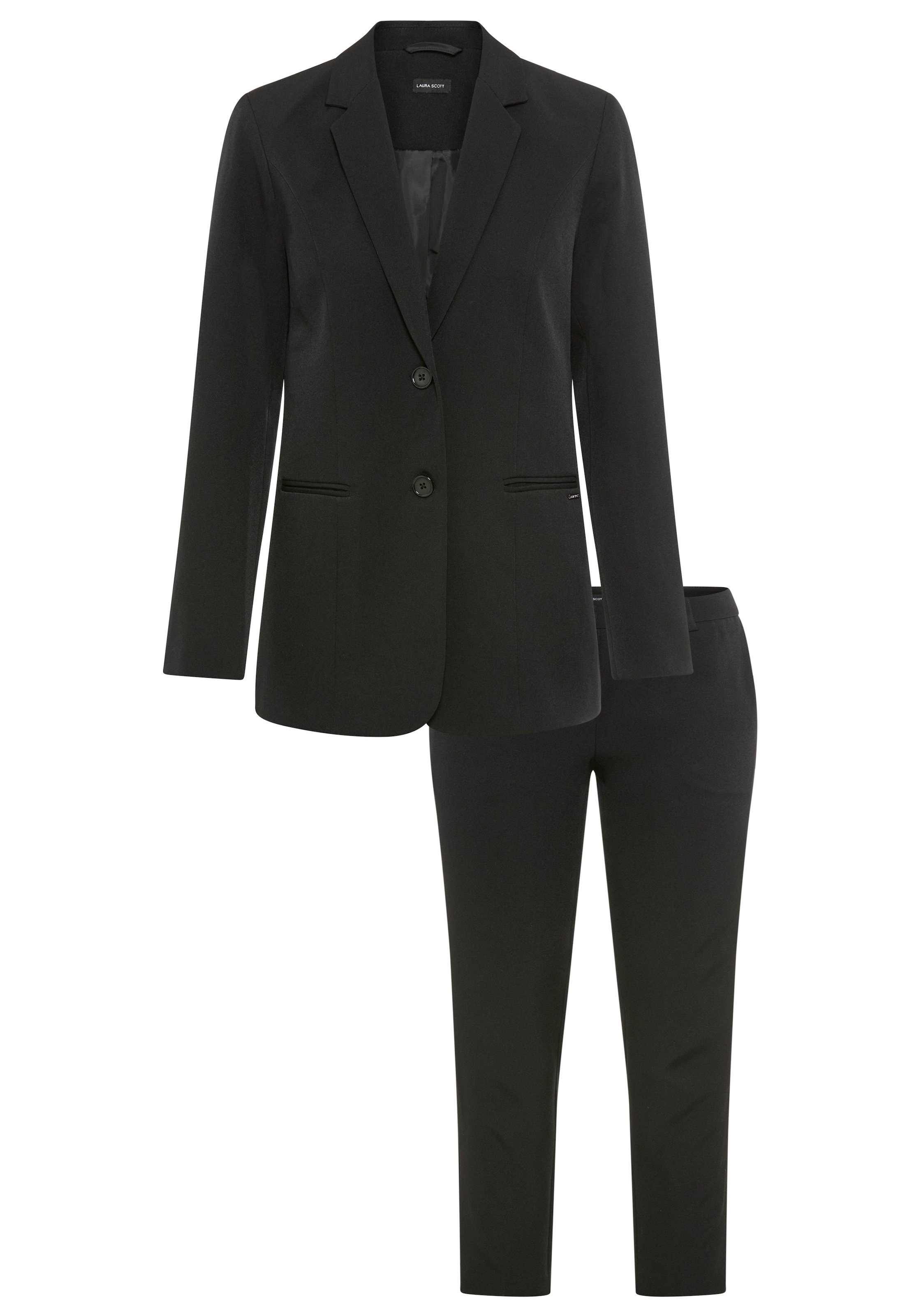 Laura Scott Hosenanzug Set, Blazer + Hose, 2 tlg. tlg. figurbetont als passendes Set
