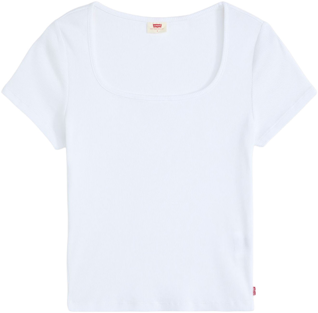 Levi's® T-Shirt »ESSENTIAL SQRD NE«, Feinrippqualität