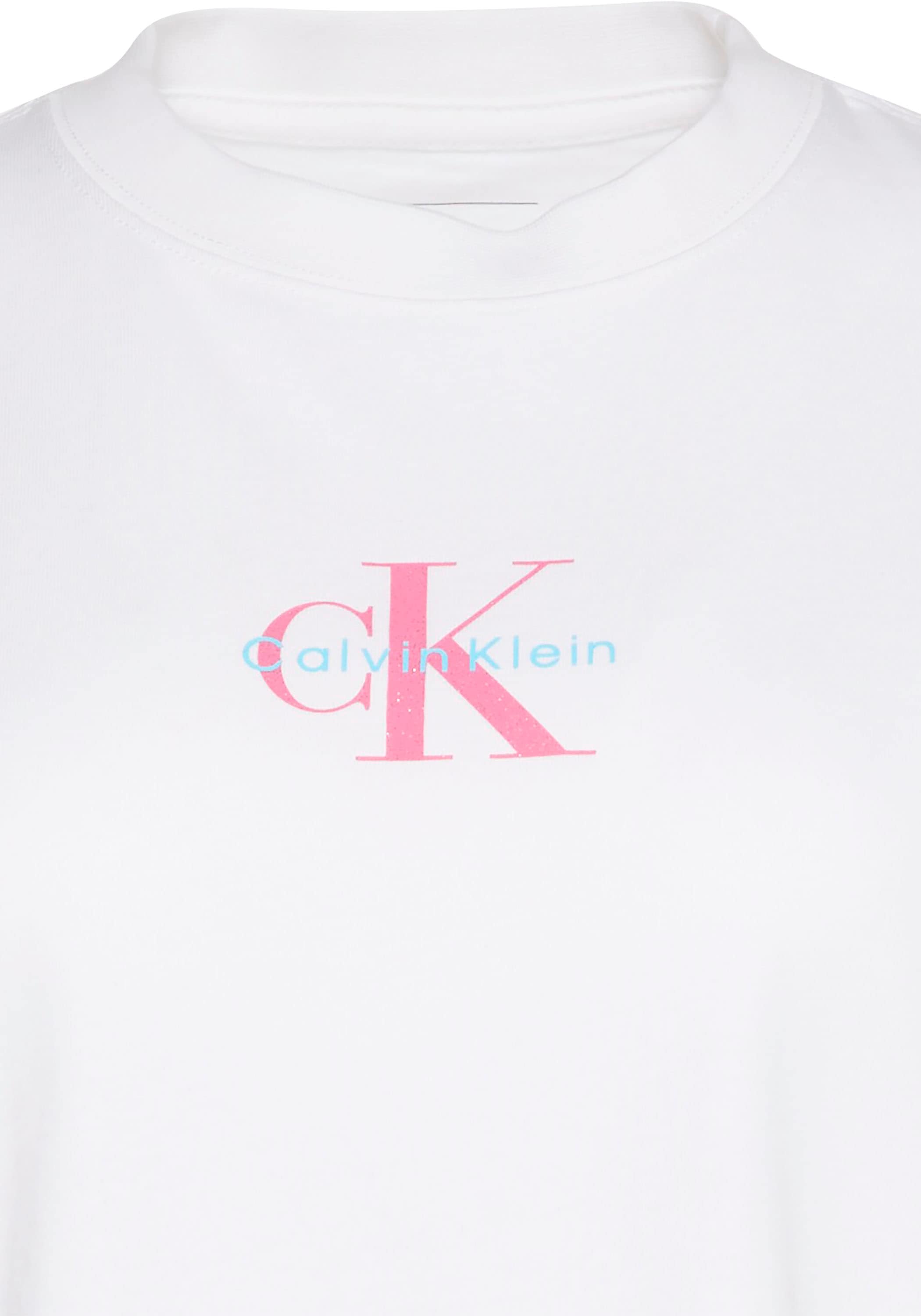 Calvin Klein Jeans Kurzarmshirt »SS 20s CLASSIC LOGO TEE« Mit Glitzer-Logo