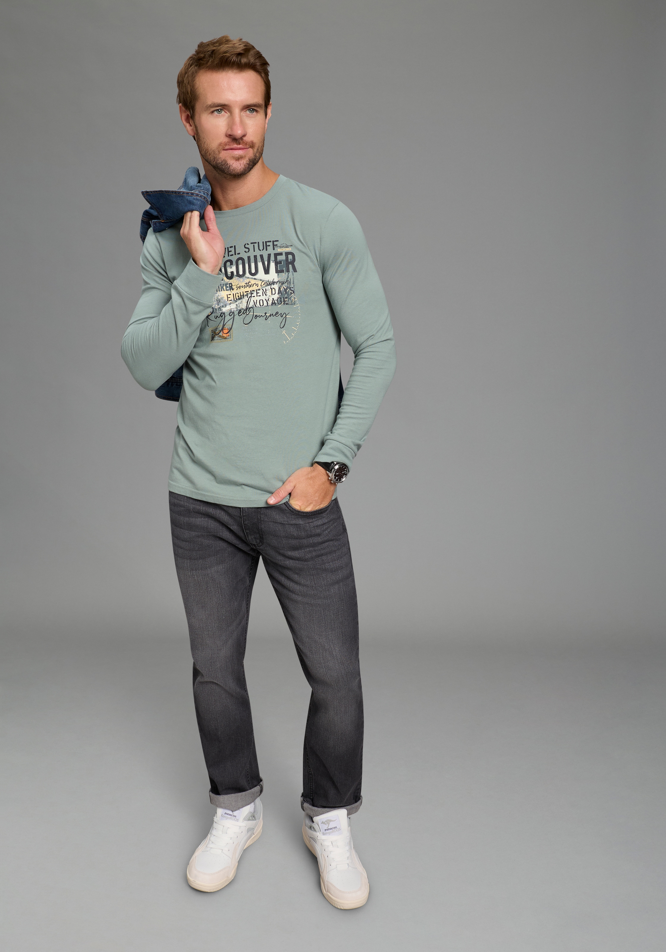 Man's World Rundhalsshirt »Neue Kollektion!« mit Print