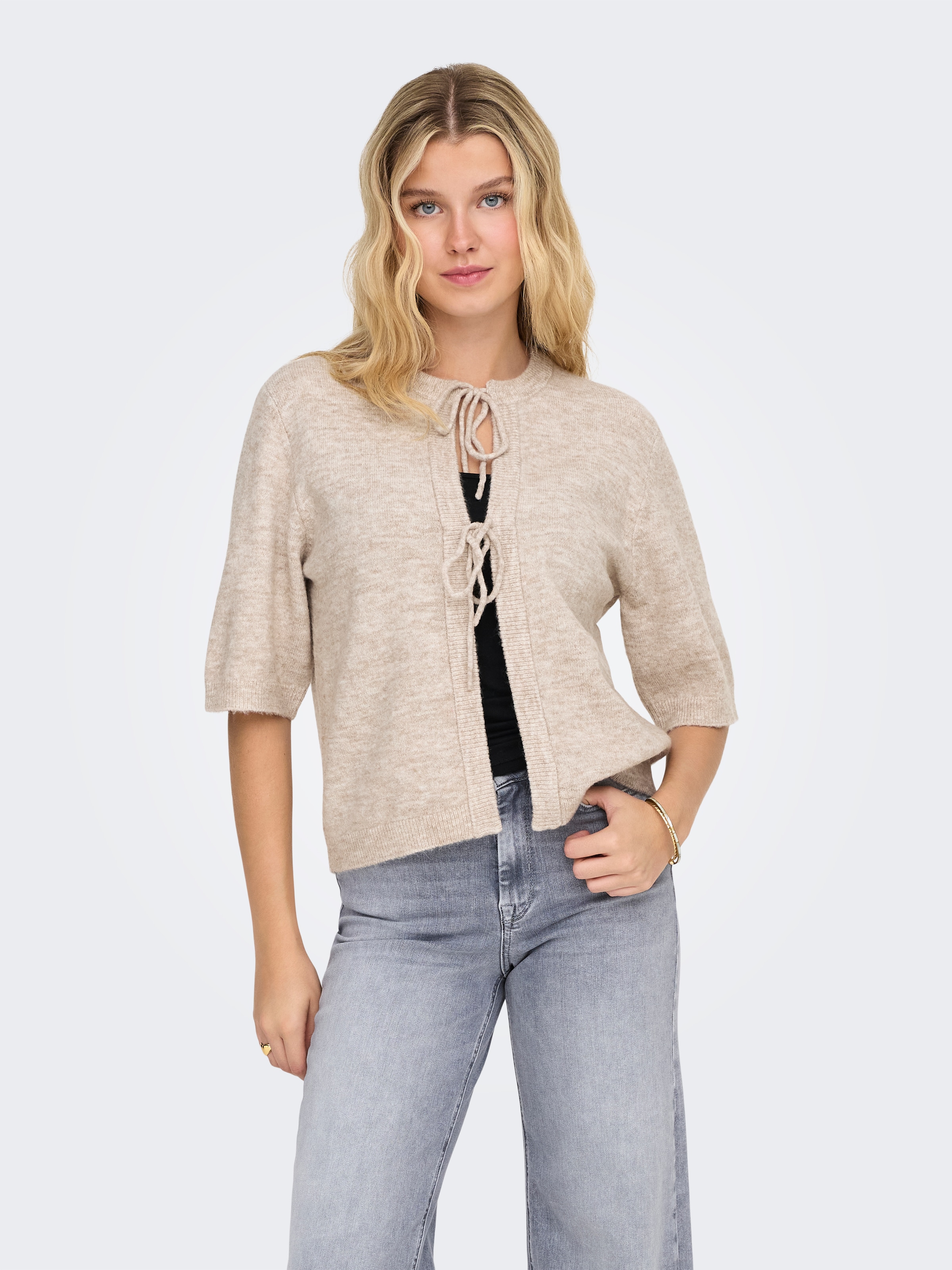ONLY Strickjacke »ONLSIMONI 2/4 BOW CARDIGAN KNT NOOS«