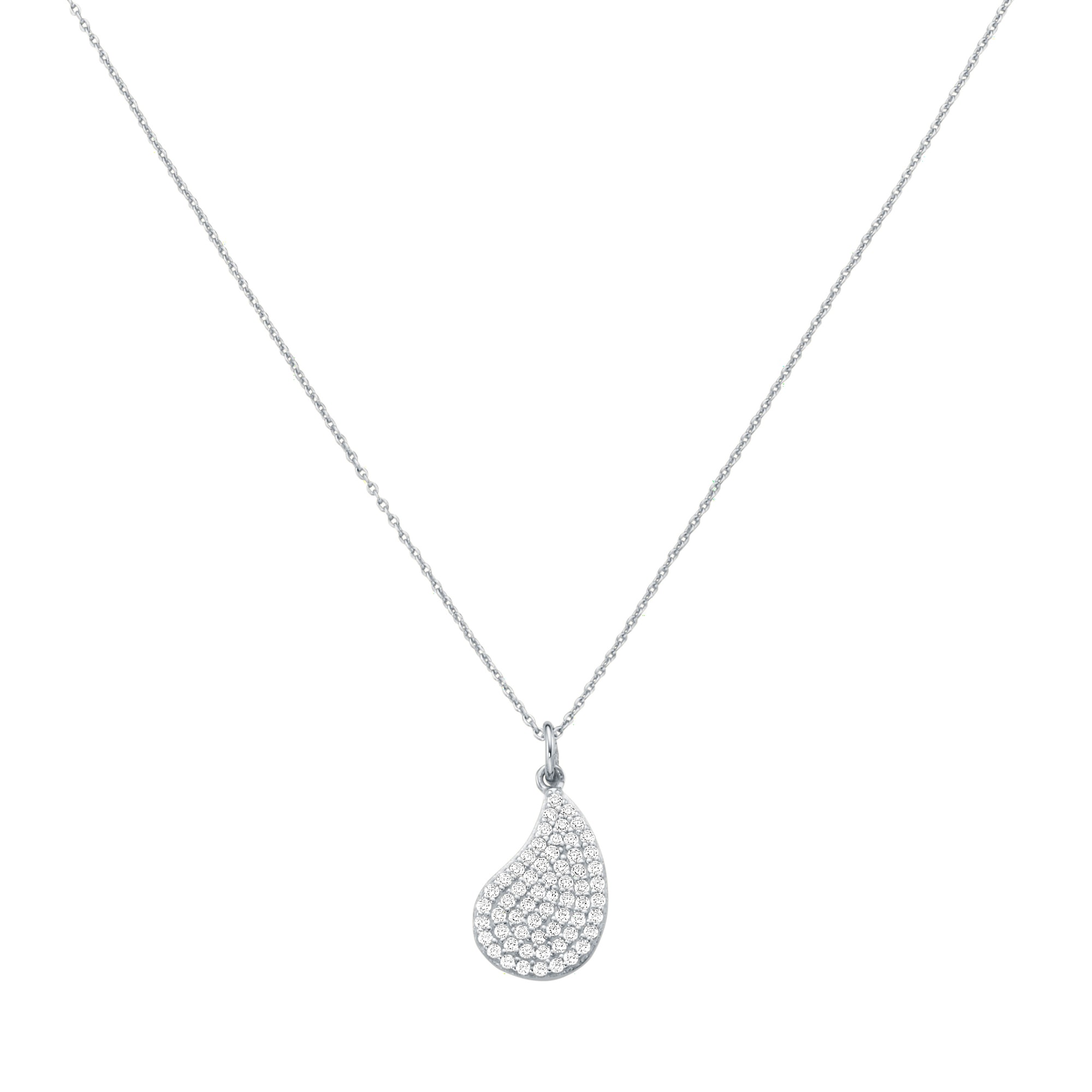 GIORGIO MARTELLO MILANO Kette mit Anhänger »Kette Anhänger Tropfen, mit Zirkonia, Silber 925«