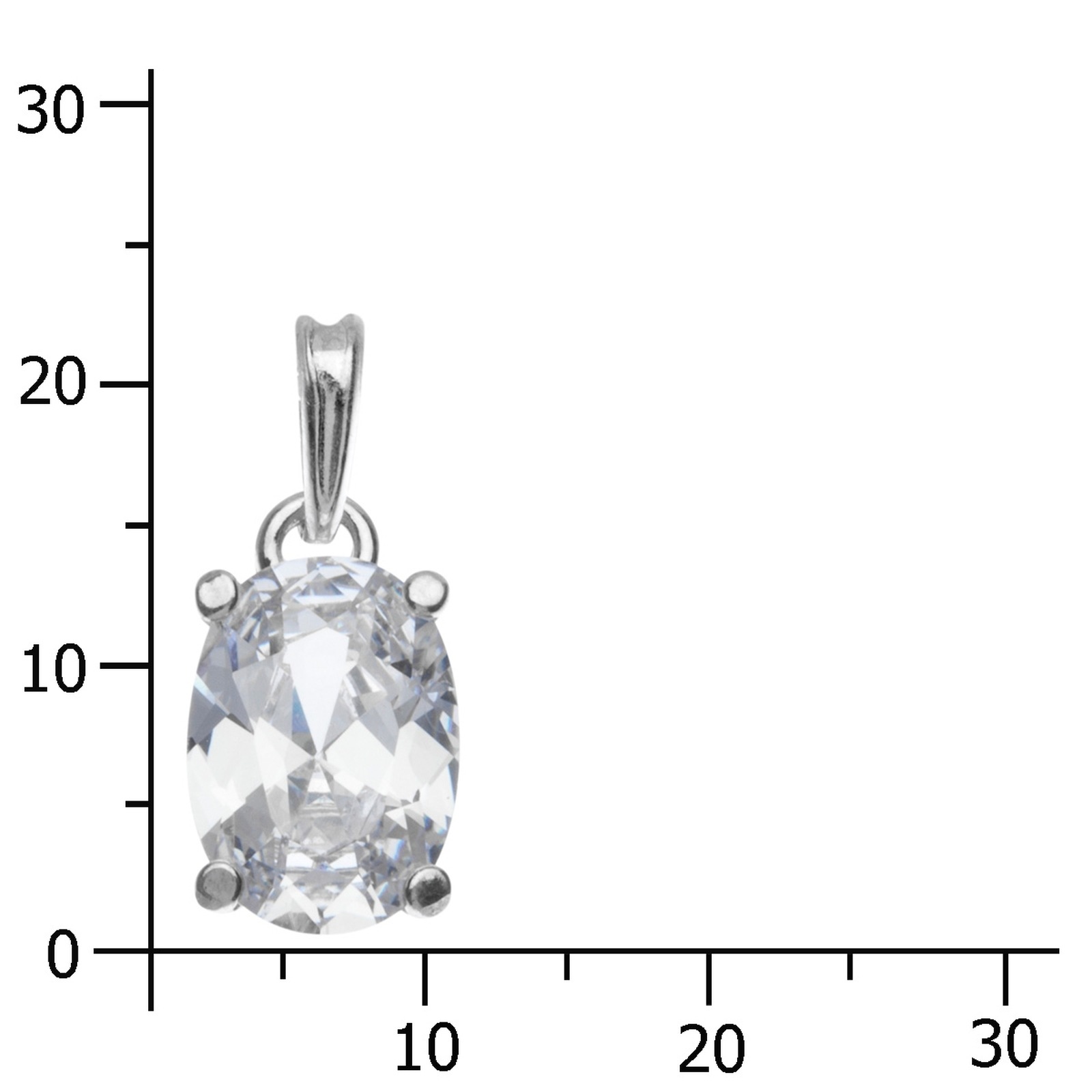 OSTSEE-SCHMUCK Kettenanhänger »- Folina 14 x 10 mm - Silber 925/000 - Zirkonia«