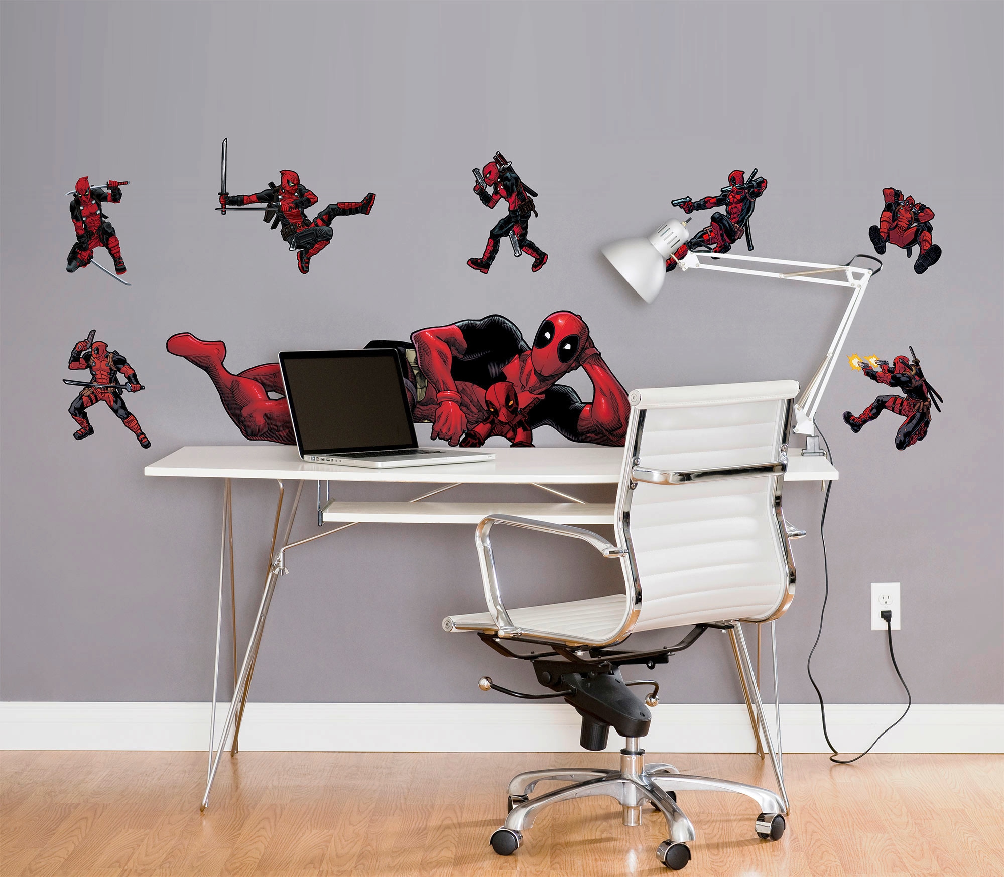 Komar Wandtattoo »Deadpool Posing - Größe 100 x 70 cm«, (8 St.), selbstklebend, Wandsticker, Kinderzimmer