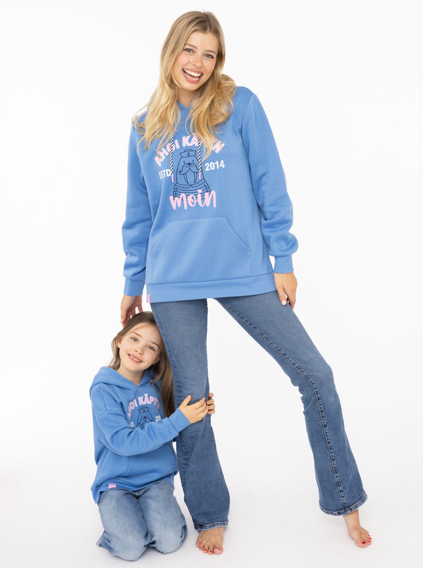 Zwillingsherz Hoodie »"Ahoi Käpt´n"«, Mini-Me,mit süßem Seehund mit Kapitänsmütze und Kängurutasche
