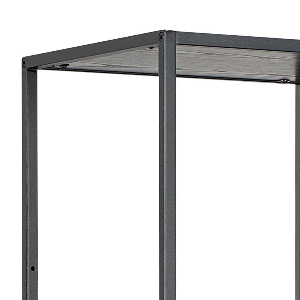 ACTONA GROUP Bücherregal »Seaford, Standregal, Regal, Raumteiler« 77x35x185 cm,  schwarzer Stahlrahmen, 5 Regale, Wendemodul, Breite 77 cm