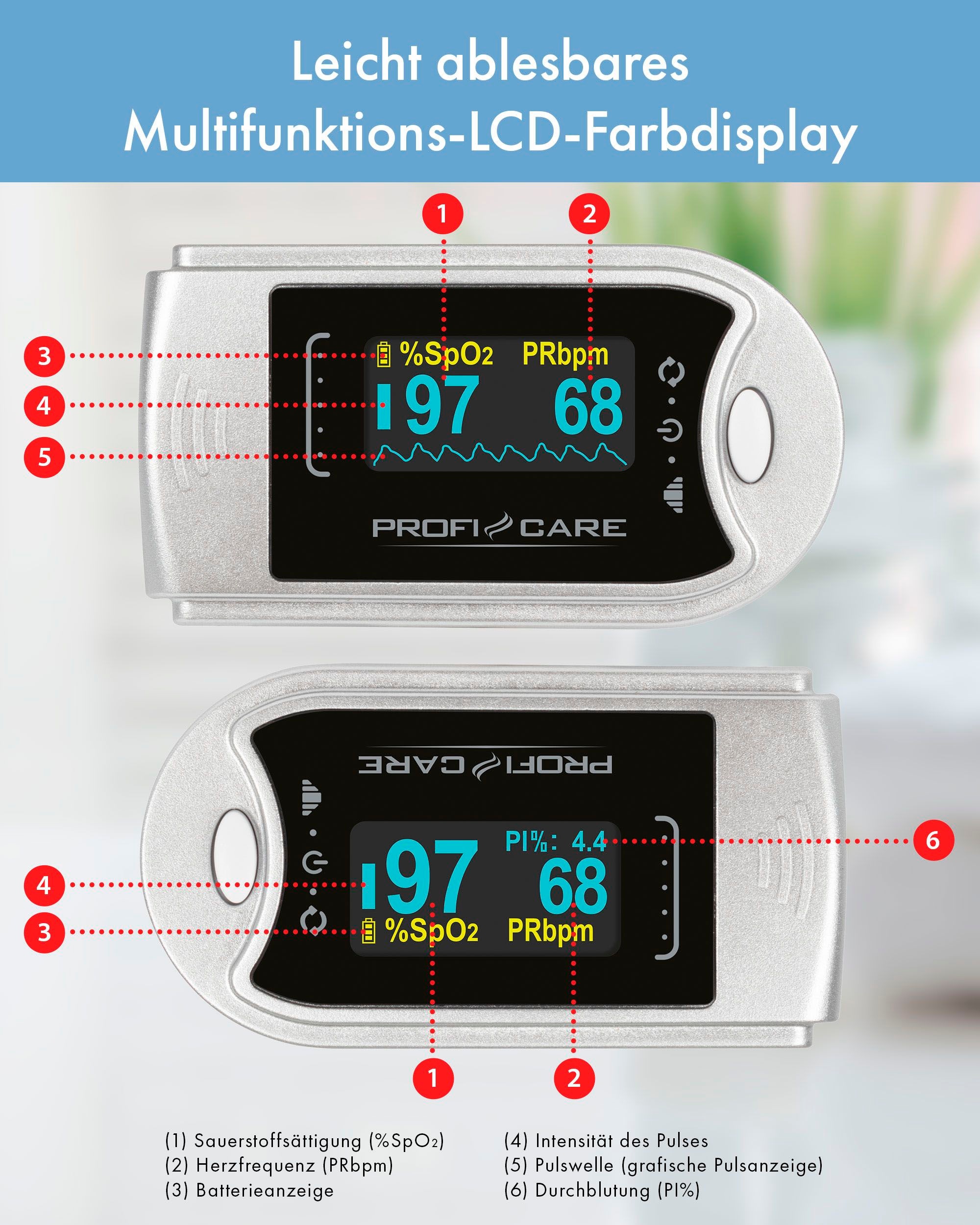 ProfiCare Pulsoximeter »PC-PO 3104«