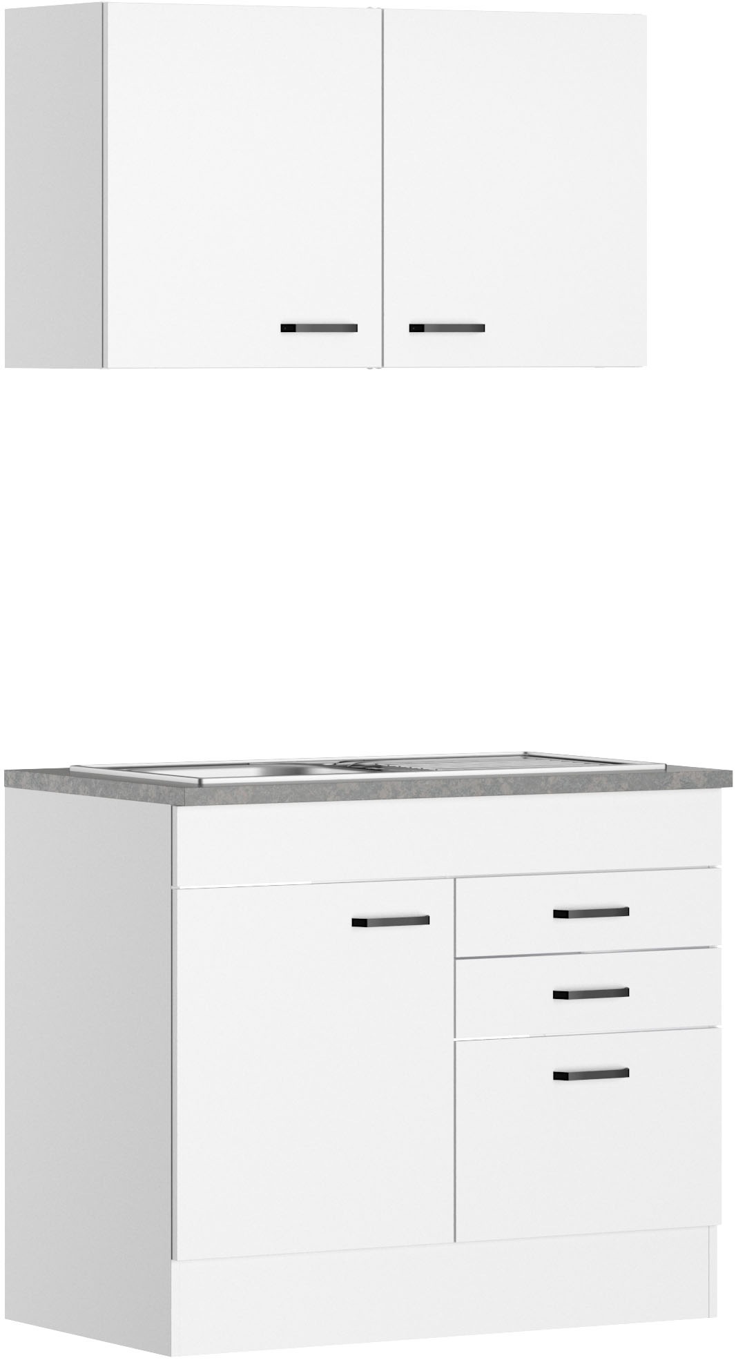 OPTIFIT Pantryküche »OPTImulti« Breite 100 cm, Tiefe 60 cm, mit Edelstahlspüle