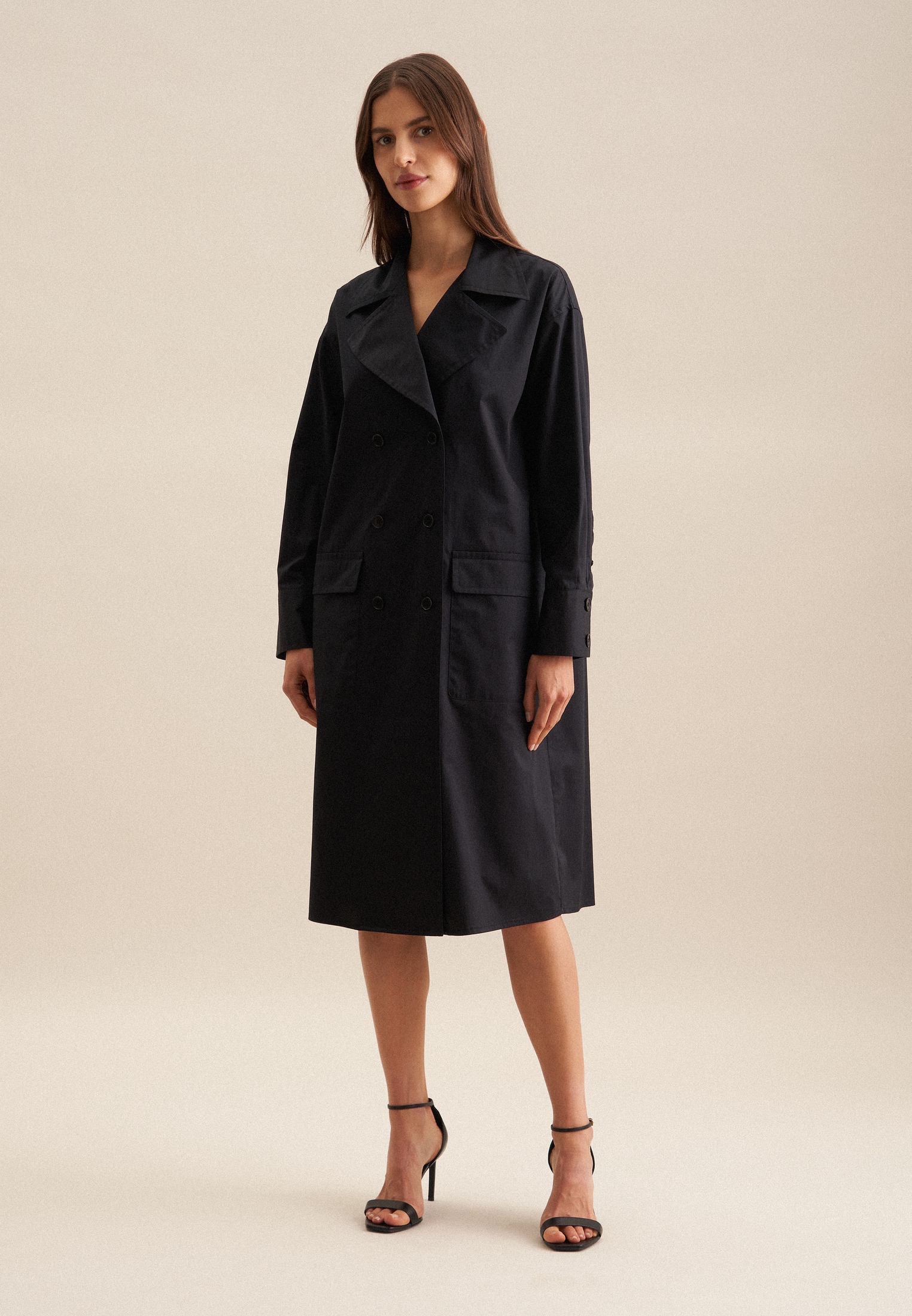 seidensticker Sommerkleid »Schwarze Rose« V-Neck Uni