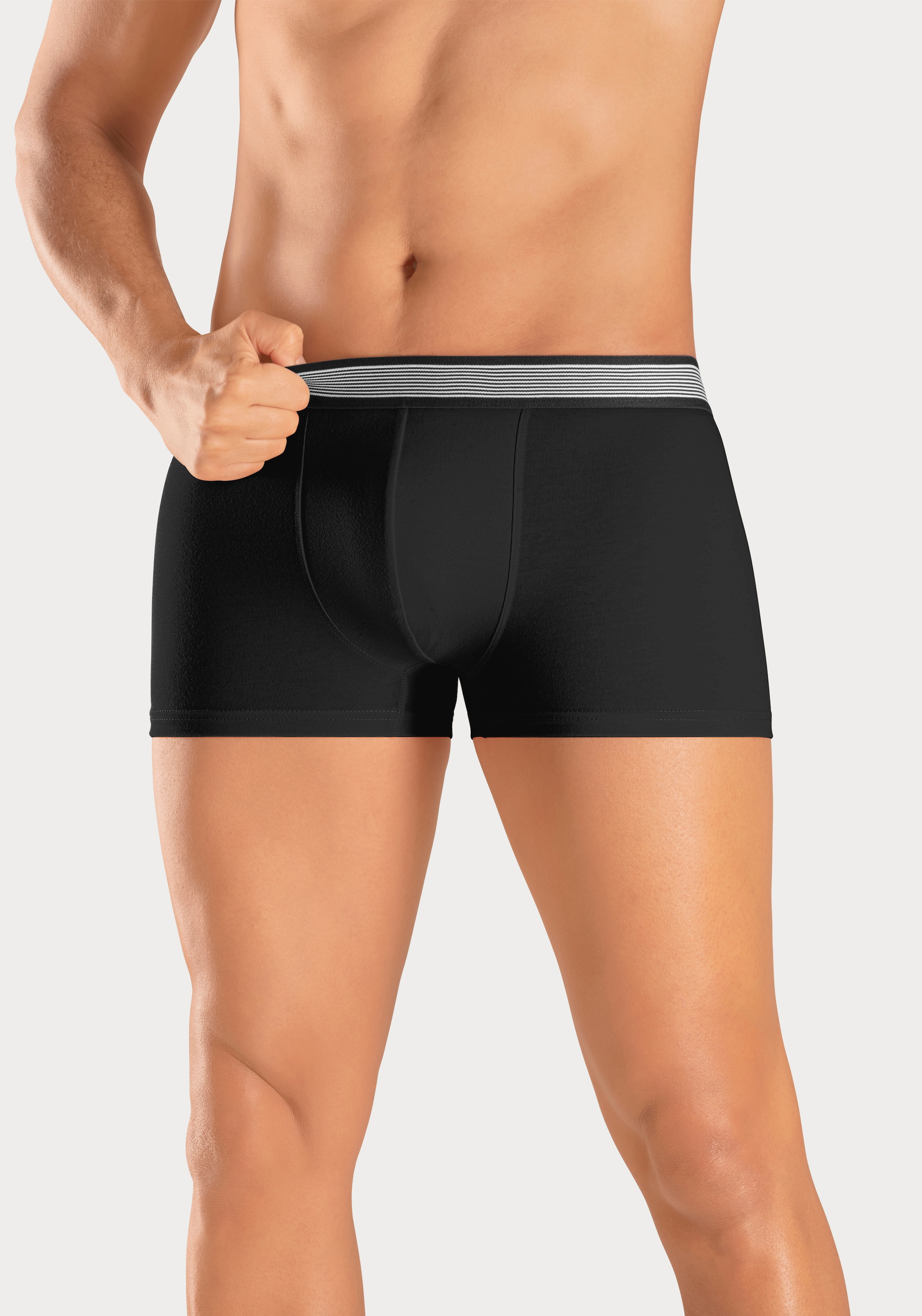 H.I.S Boxer »Boxershorts für Herren«, (Packung, 4 St.), mit gestreiftem Webbund