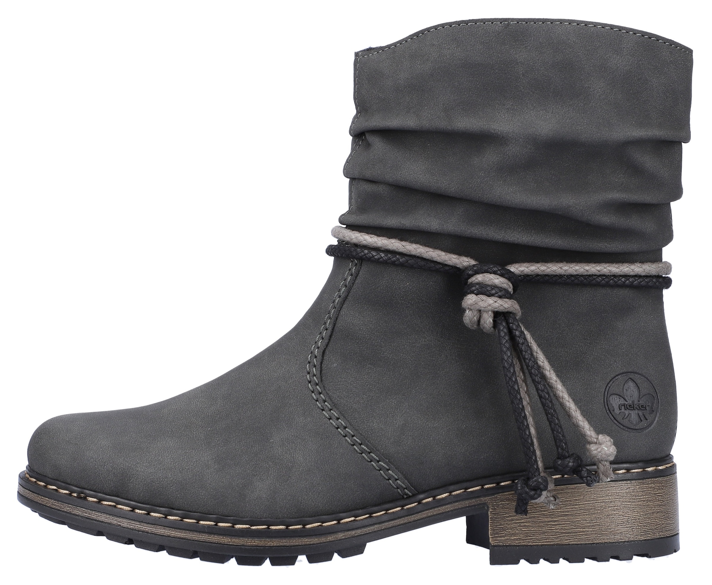 Rieker Winterstiefelette, mit Zierbänder am slouchy Schaft