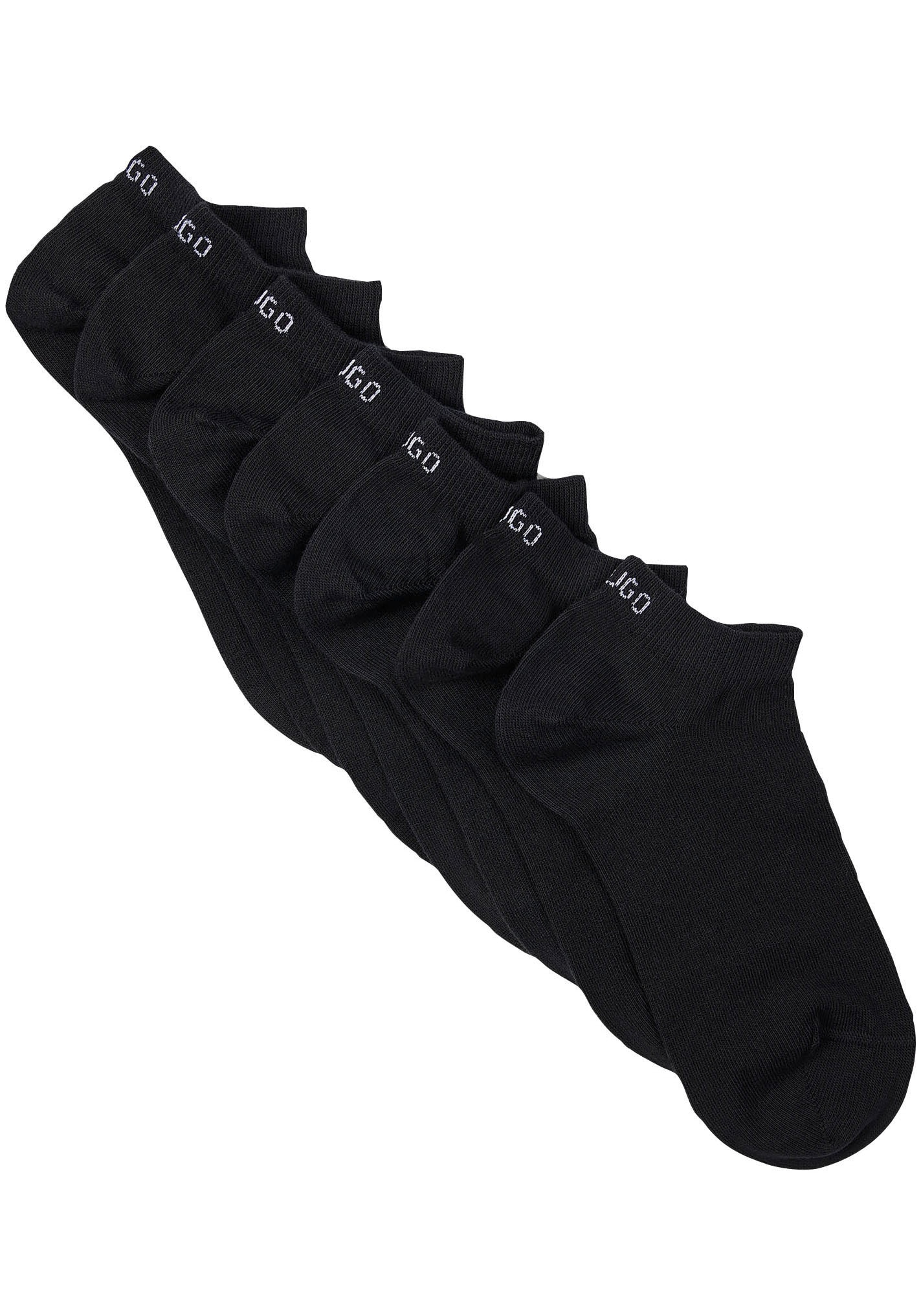 HUGO Sneakersocken »Socken 6P AS Paar), am bei (6 OTTOversand Markenschriftzug 10«, UNI W CC mit Bündchen
