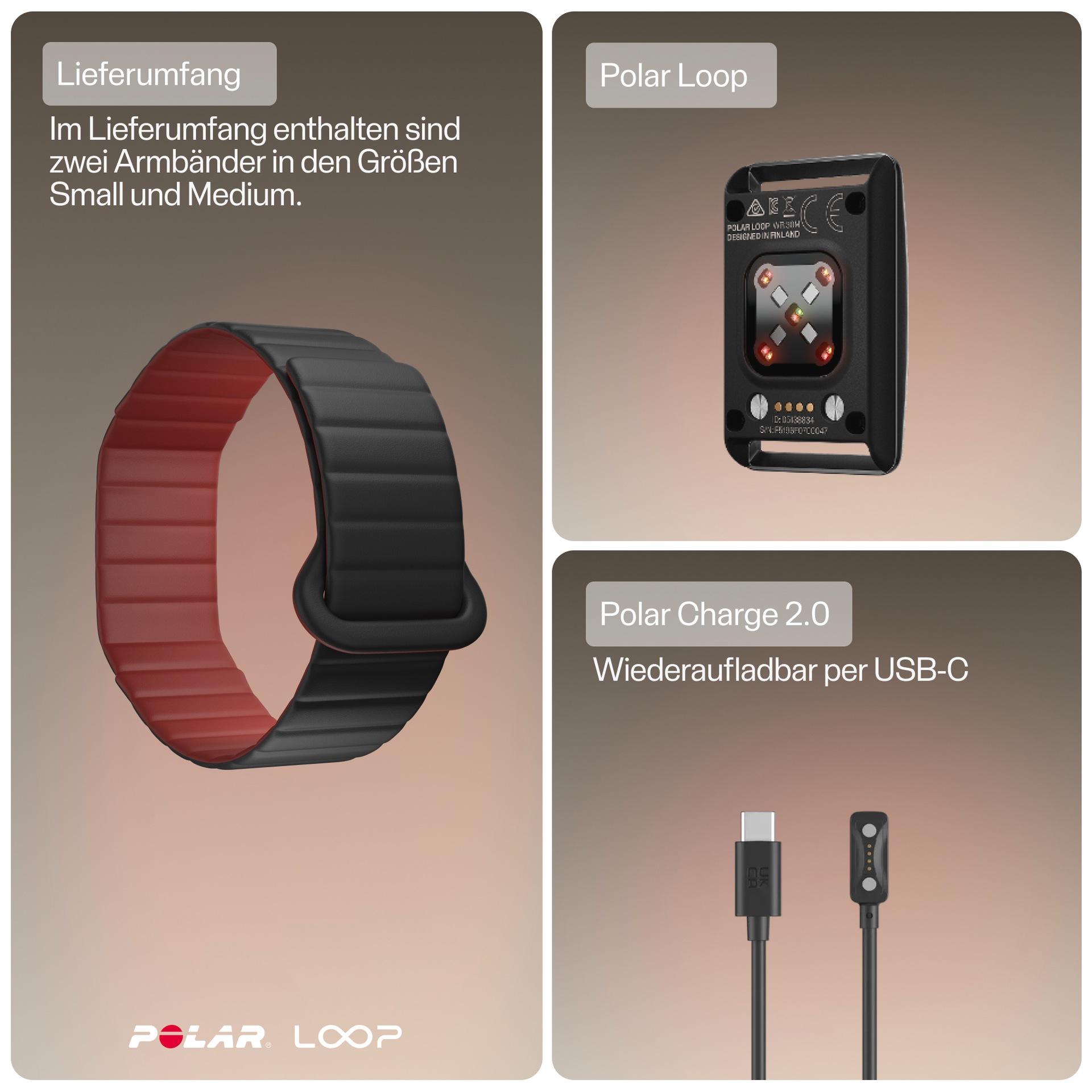 Polaroid Fitness-Tracker »LOOP GEN2 S-M«