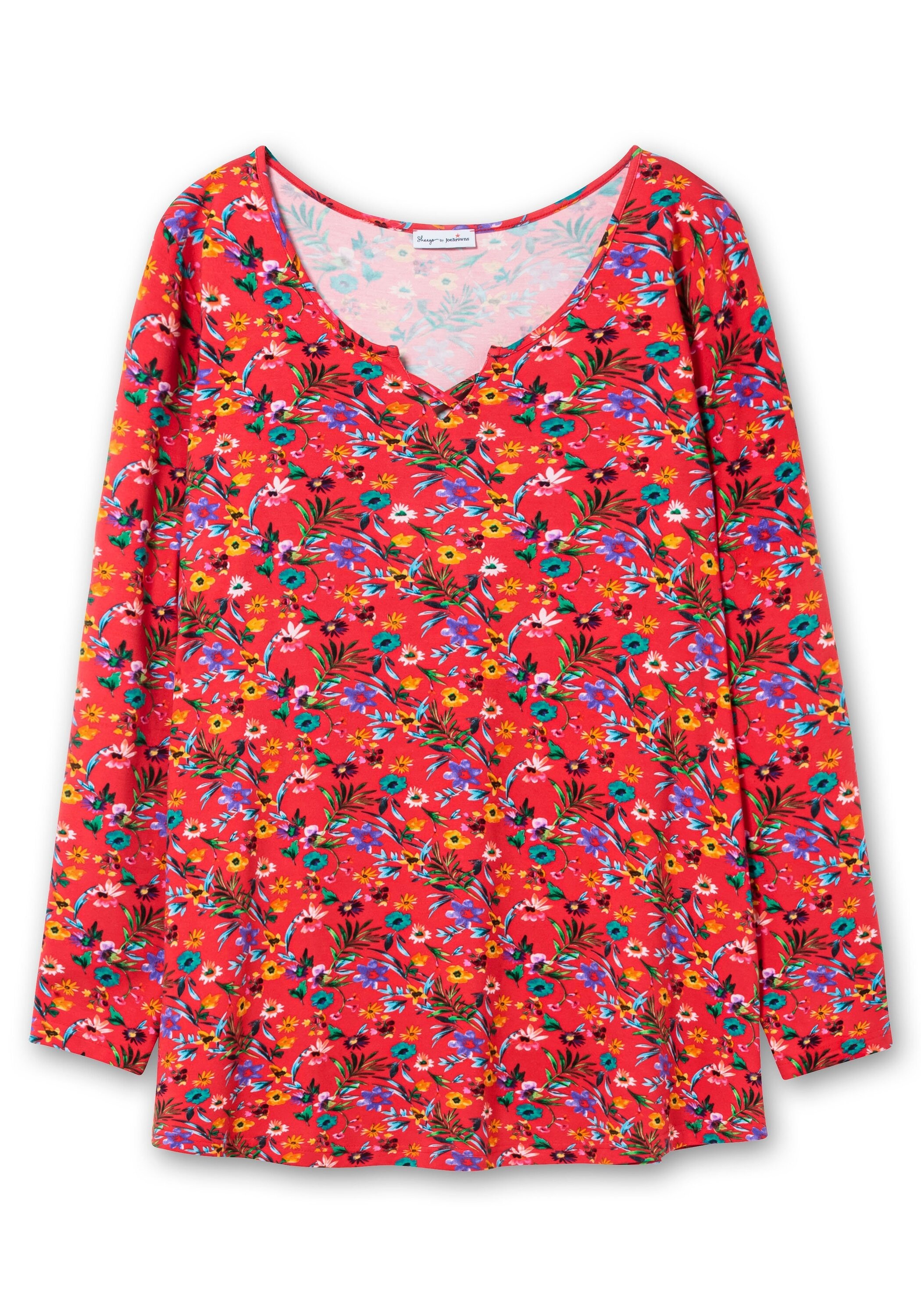 Sheego Longshirt »Longshirt mit Blümchen-Alloverdruck«