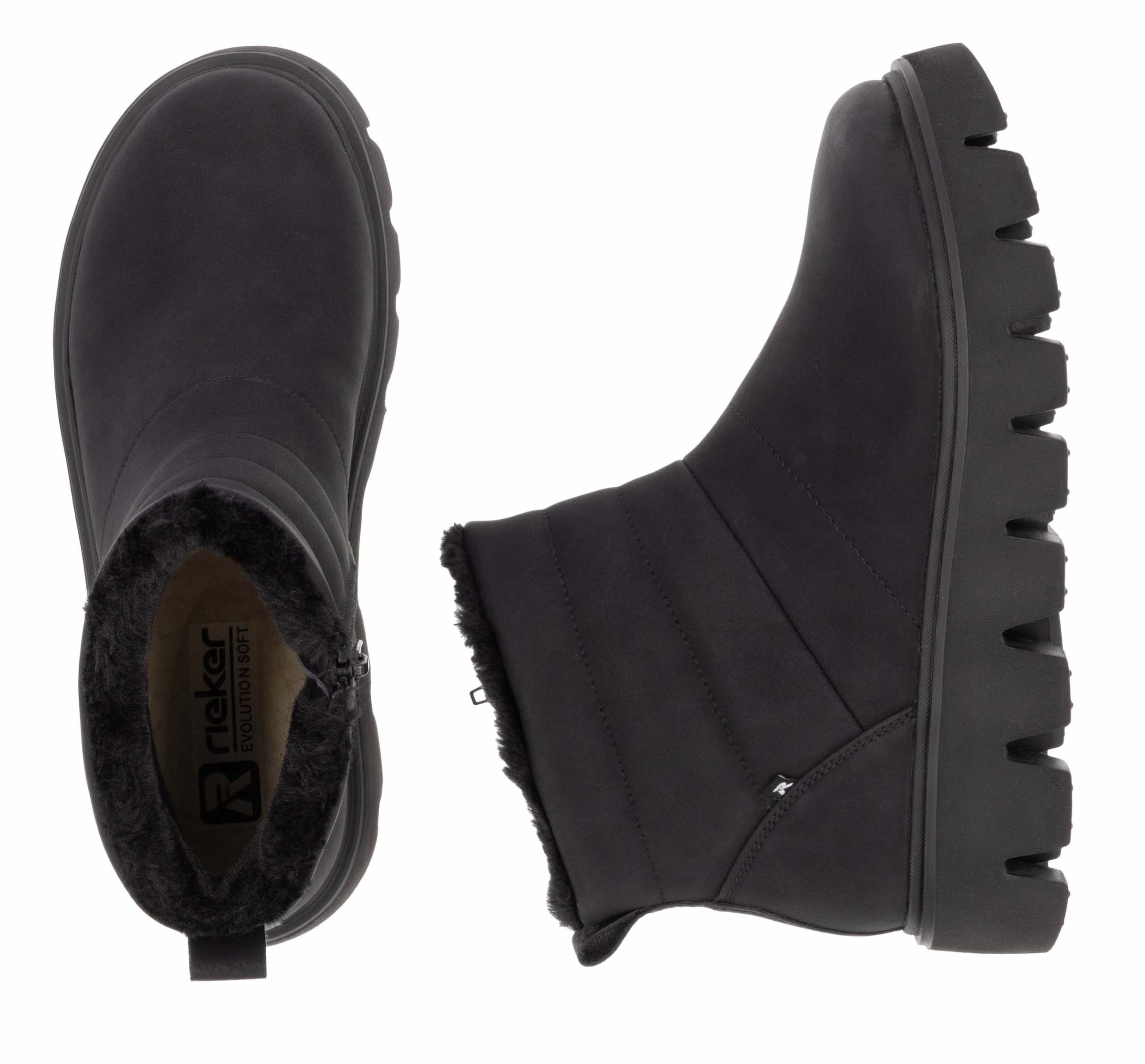 RIEKER Sport Winterboots, Schlupfboots, Stiefelette mit herausnehmbarer Soft-Einlage