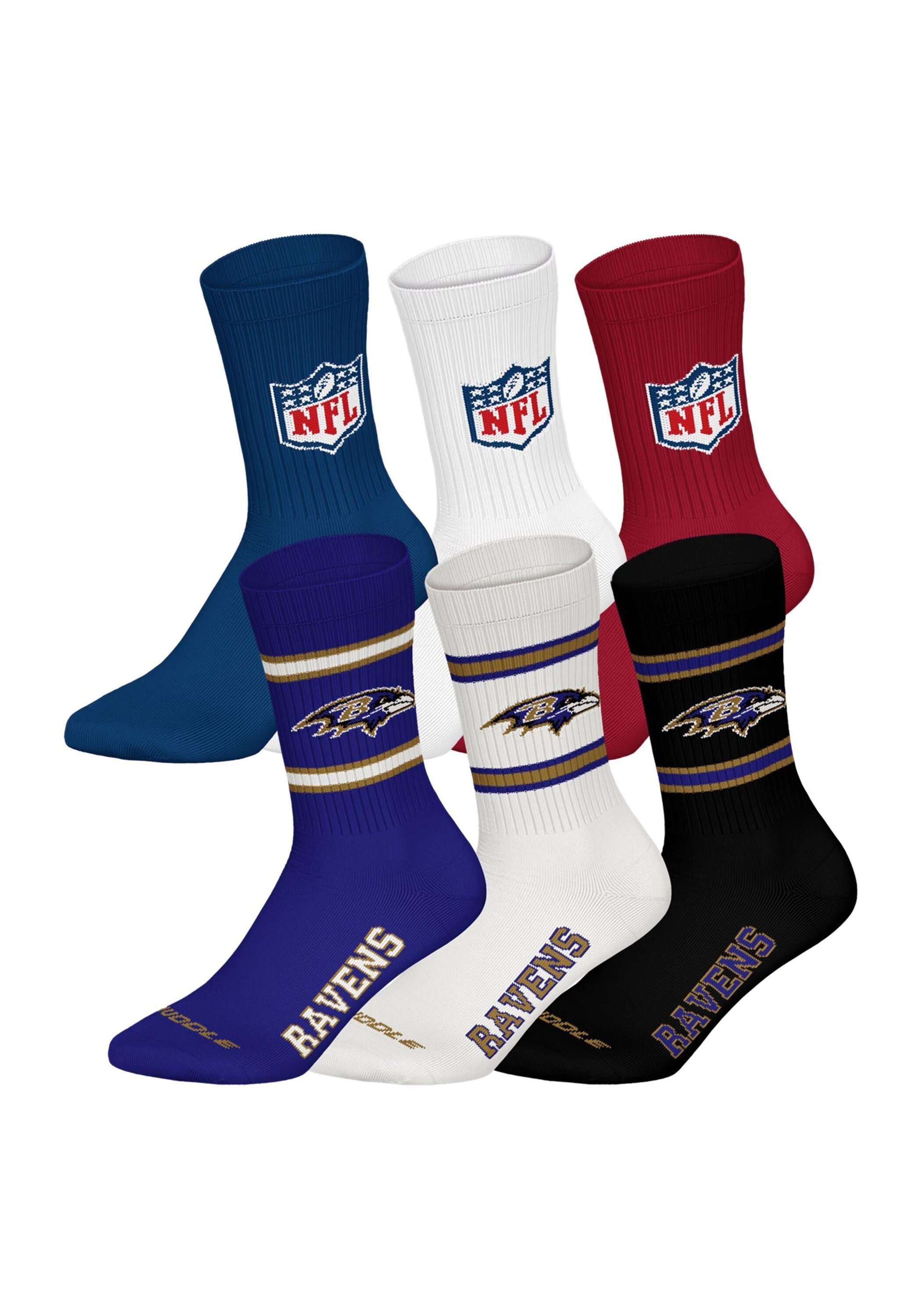 NFL Kurzsocken »Socken NFL 6Pack Crew Socks 6er Pack«