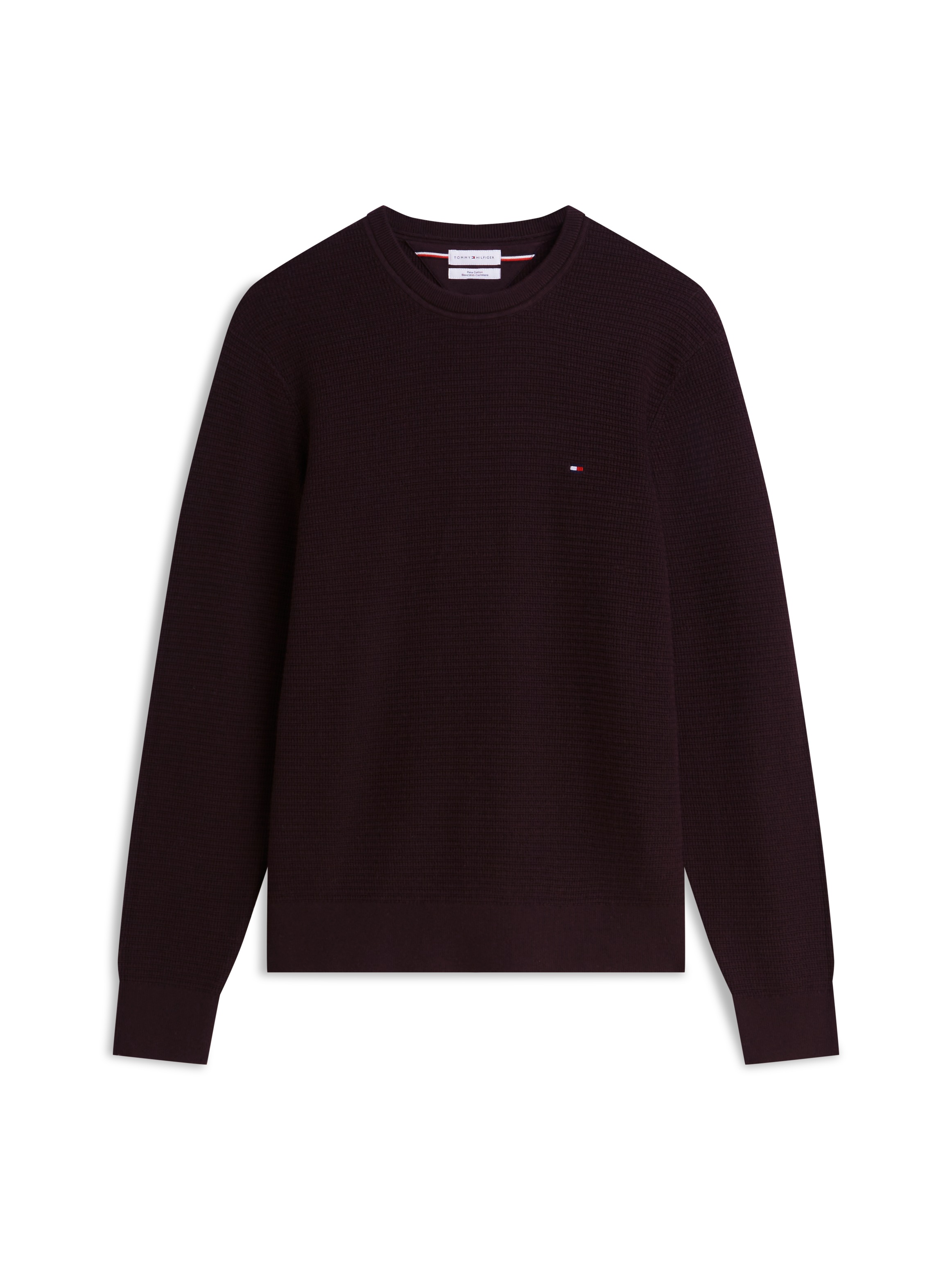 Tommy Hilfiger Rundhalspullover »PIMA COTTON CASHMIR STRUCTURE«