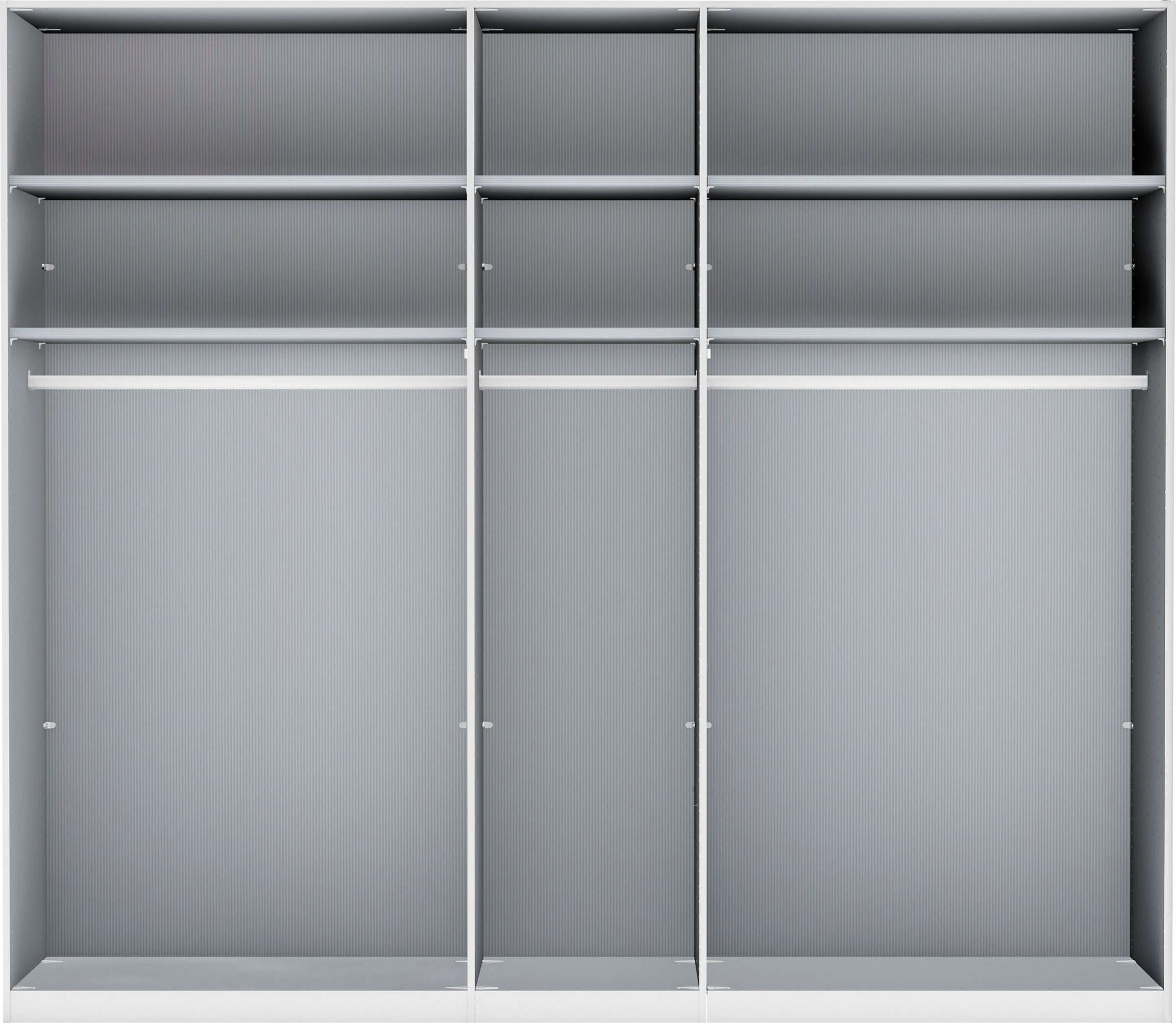 WIEMANN Drehtürenschrank »Monaco, Kleiderschrank, Schrank, Wäscheschrank, mit edler Glasfront« 2 Breiten, 2 Höhen 216/236 cm auswählbar, MADE IN GERMANY,  hochwertigen Beschläge inkl. Türdämpfung, variable Inneneinteilung