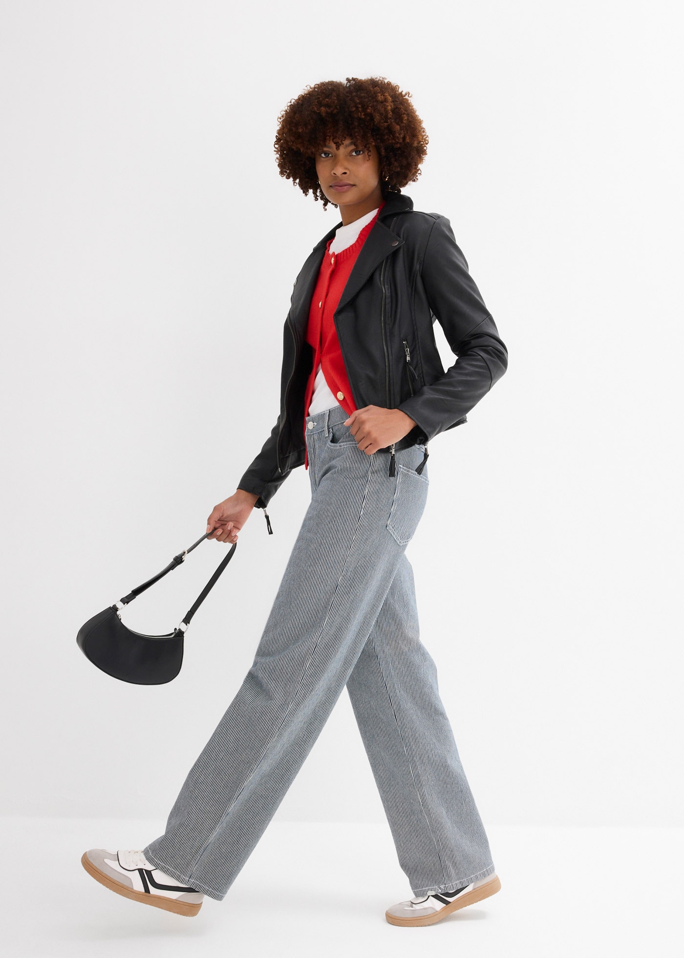 bonprix Straight-Jeans 1 gerader Schnitt, Regular Fit, mit Elasthan, aus Baumwolle