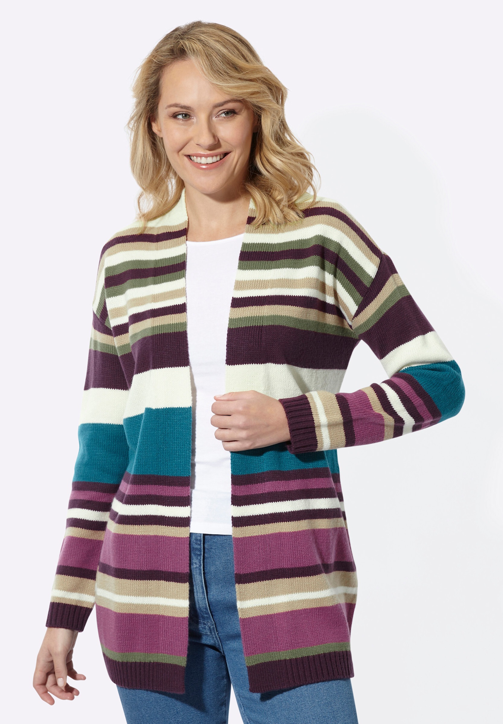 Sieh an! Strickjacke »Long-Strickjacke Longstrickjacke«