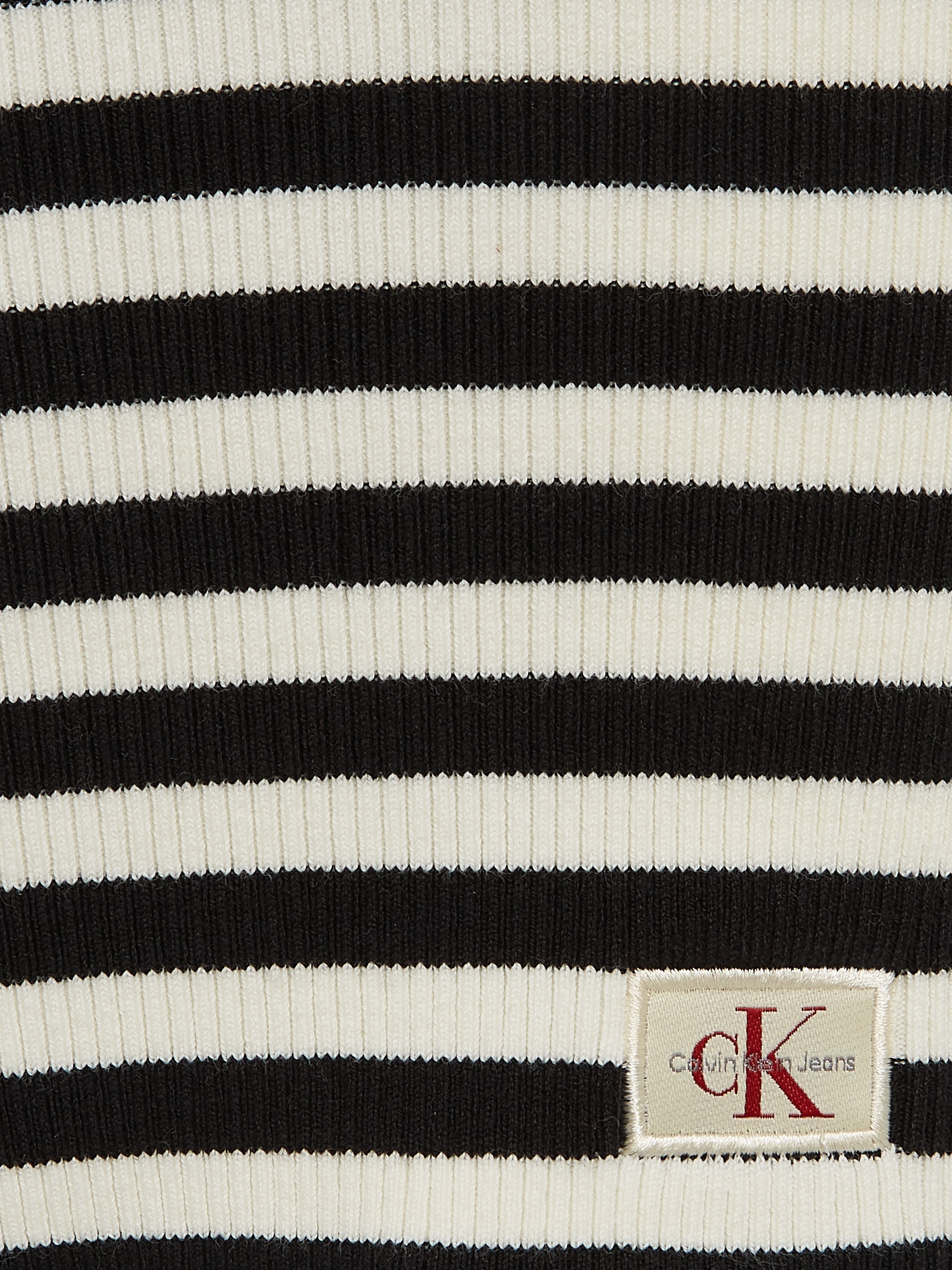 Calvin Klein Jeans Jerseykleid »WOVEN LABEL TIGHT SWEATER DRESS«, mit Rollkragen