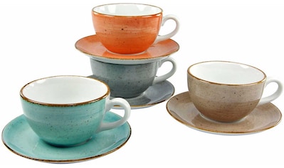 Cappuccinotasse »Kaffeetasse VINTAGE NATURE«, (Set, 8 tlg.)