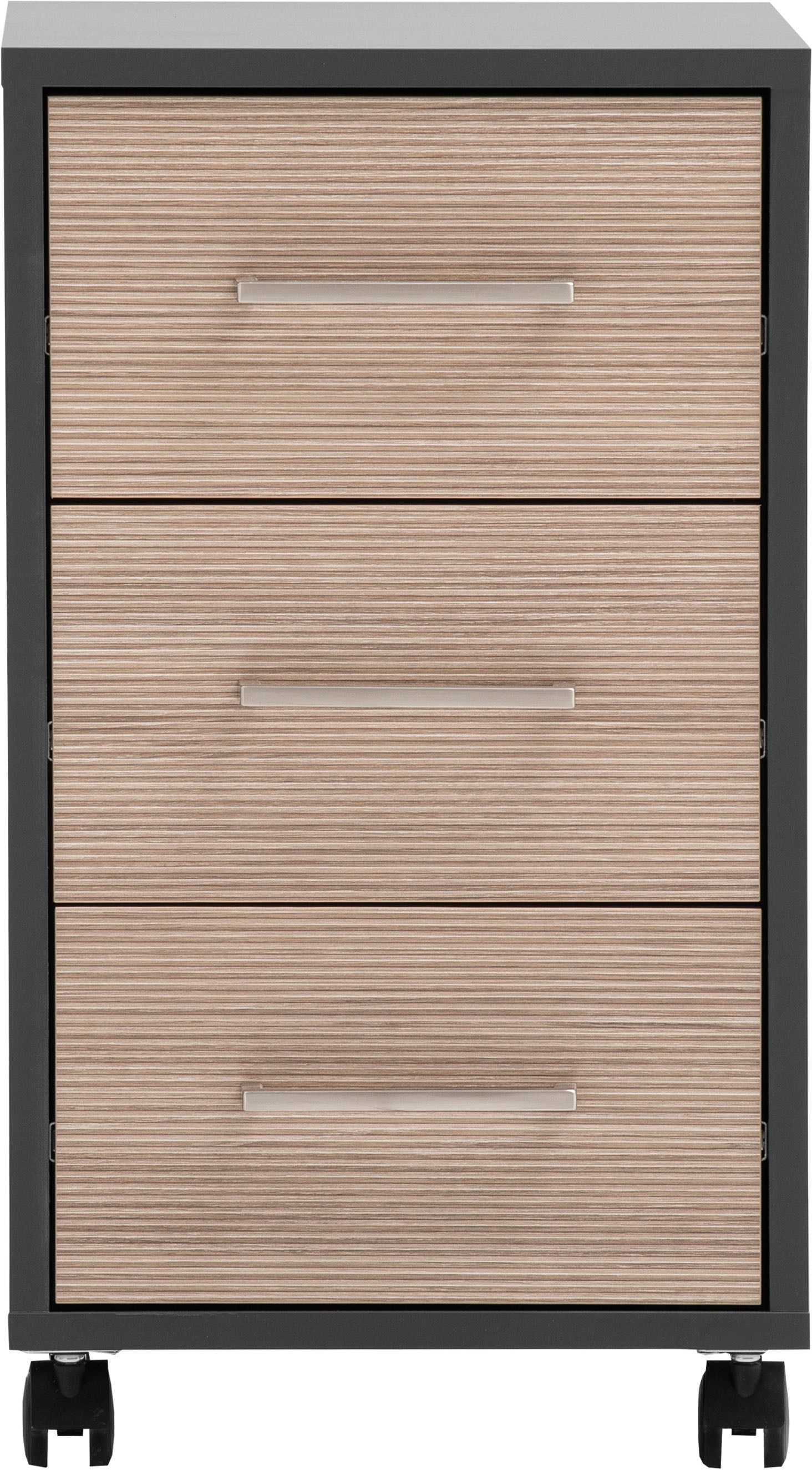 Schildmeyer Rollcontainer »METZ, 3 Schubkästen, fühlbare Holzstruktur, MADE IN GERMANY« 1 Stk. tlg. Canello Dekor mit fühlbarer Holzstruktur, Made in Germany