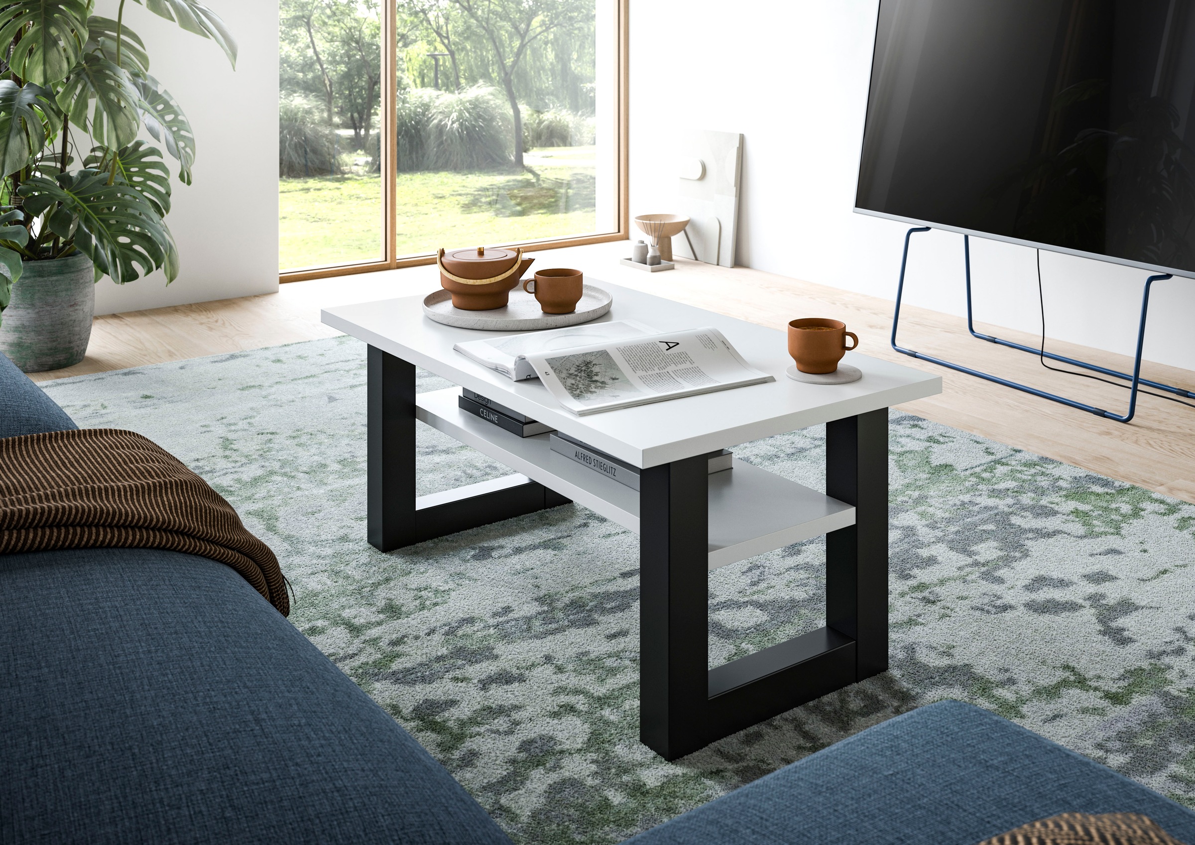 INOSIGN Couchtisch »Rail, Breite 90 cm, mit Ablageboden, inklusive Kufengestell«, Wohnzimmertisch, Beistelltisch