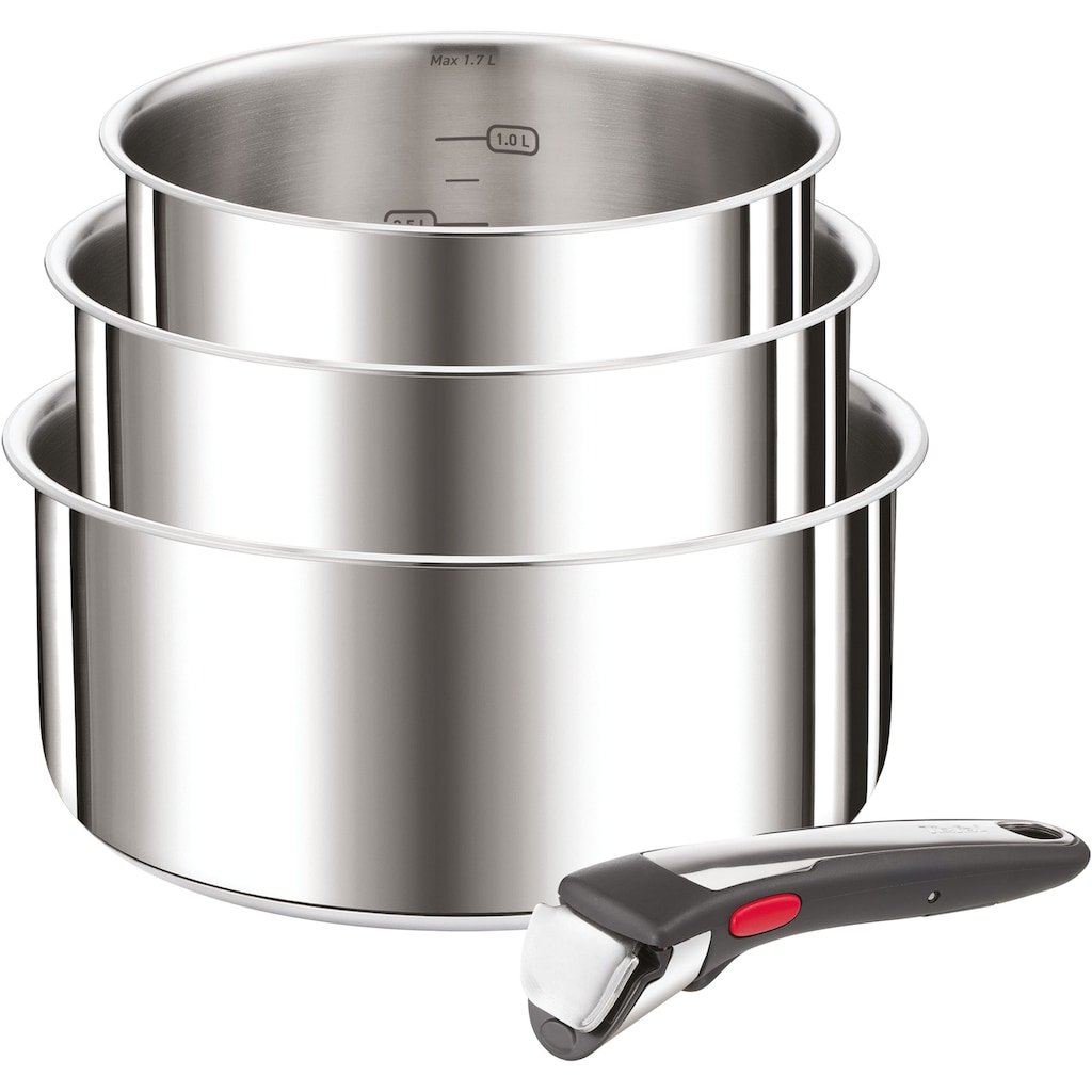 Tefal Kasserolle »L898S3 Preference On«, Edelstahl, (Set, 4 tlg.)