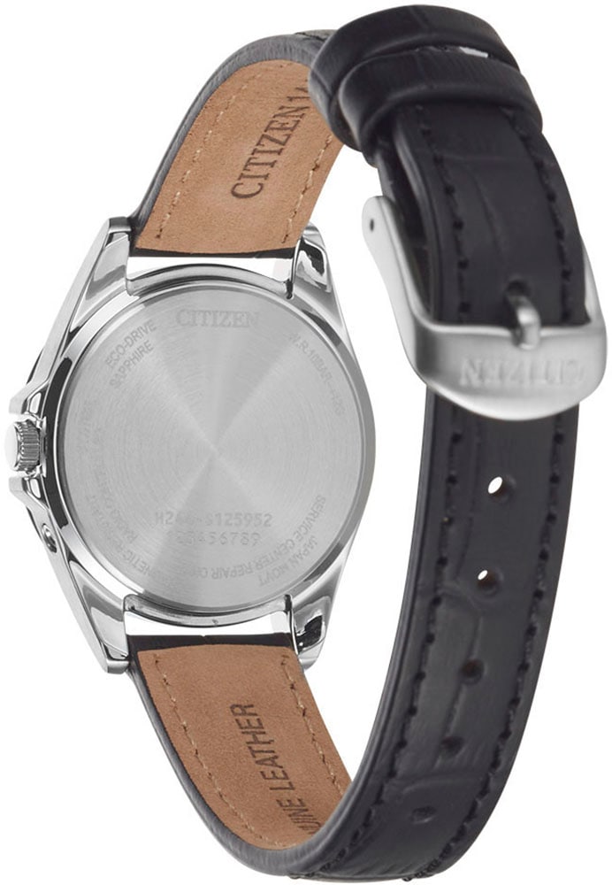 Citizen Funkuhr, Armbanduhr, Damenuhr, Solar, Lederarmband, Saphirglas, Datum