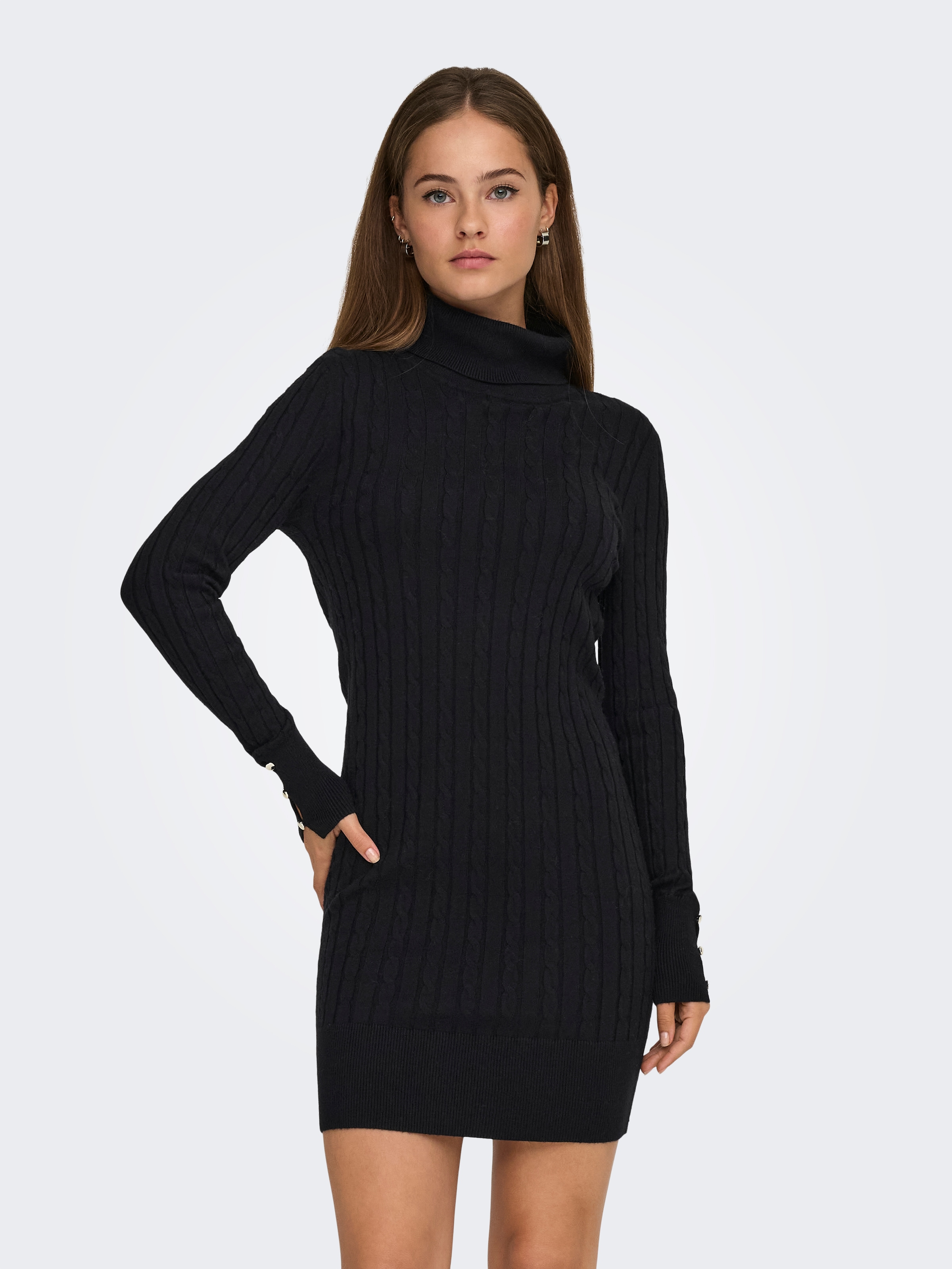 ONLY Strickkleid »ONLLOUIS LS ROLLNECK CABLE DRESS AT KNT«